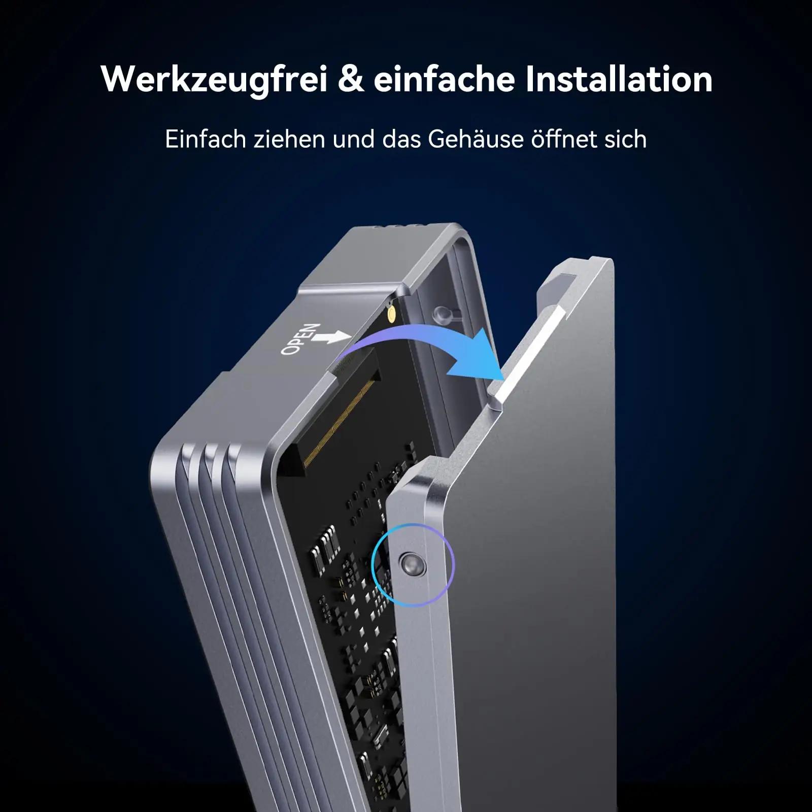 ANYOYO alumiiniumist M.2 NVMe SSD korpus – kiire 40Gbps – lisavaade