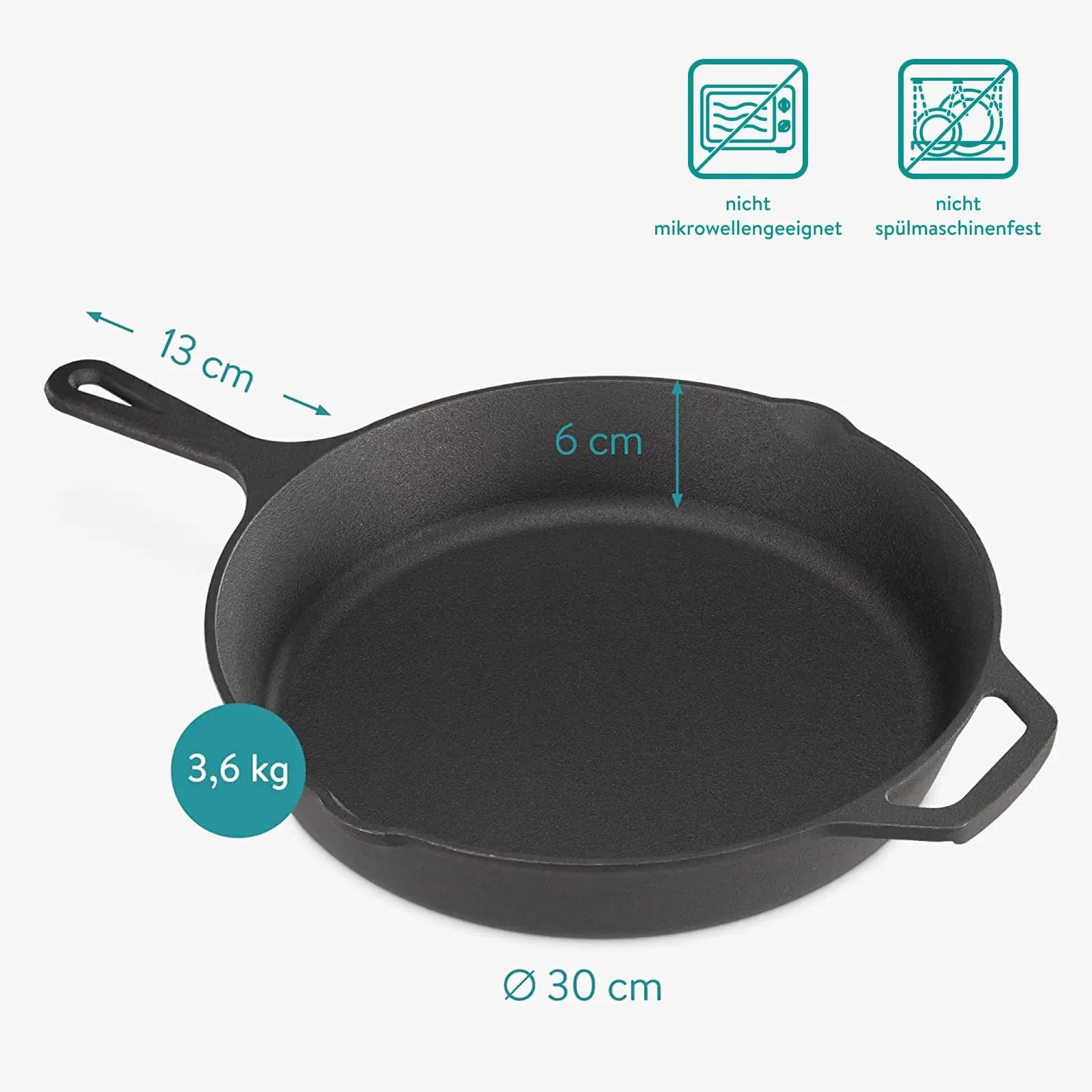 Navaris malmpann 30 cm — vastupidav emaillitud pann küpsetamiseks – pilt 6