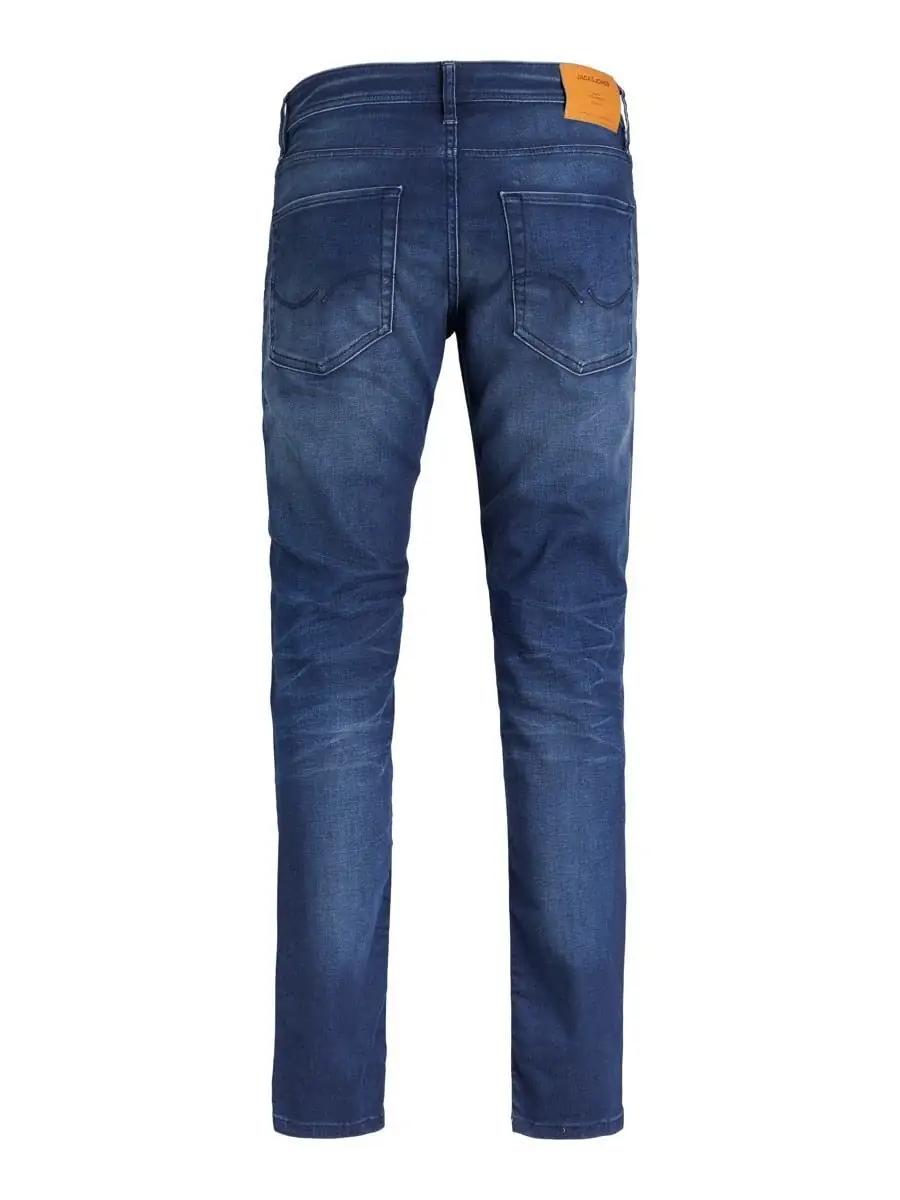 JACK & JONES sinine denim teksapüksid — klassikaline slim fit – pakend ja tarvikud