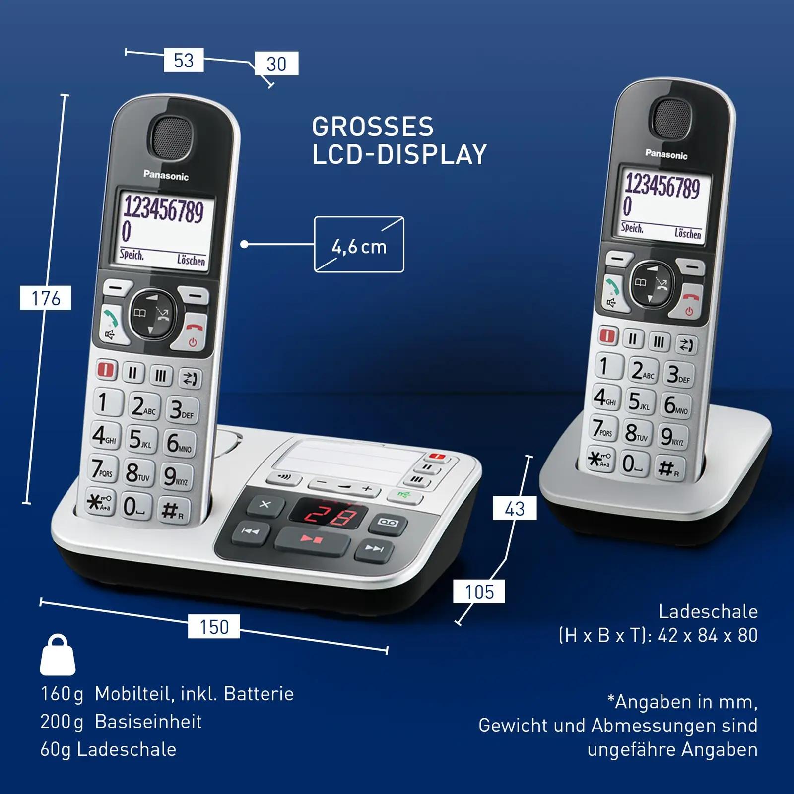 Panasonic helipehme ABS margiga DECT-telefon vanuritele – pilt 6