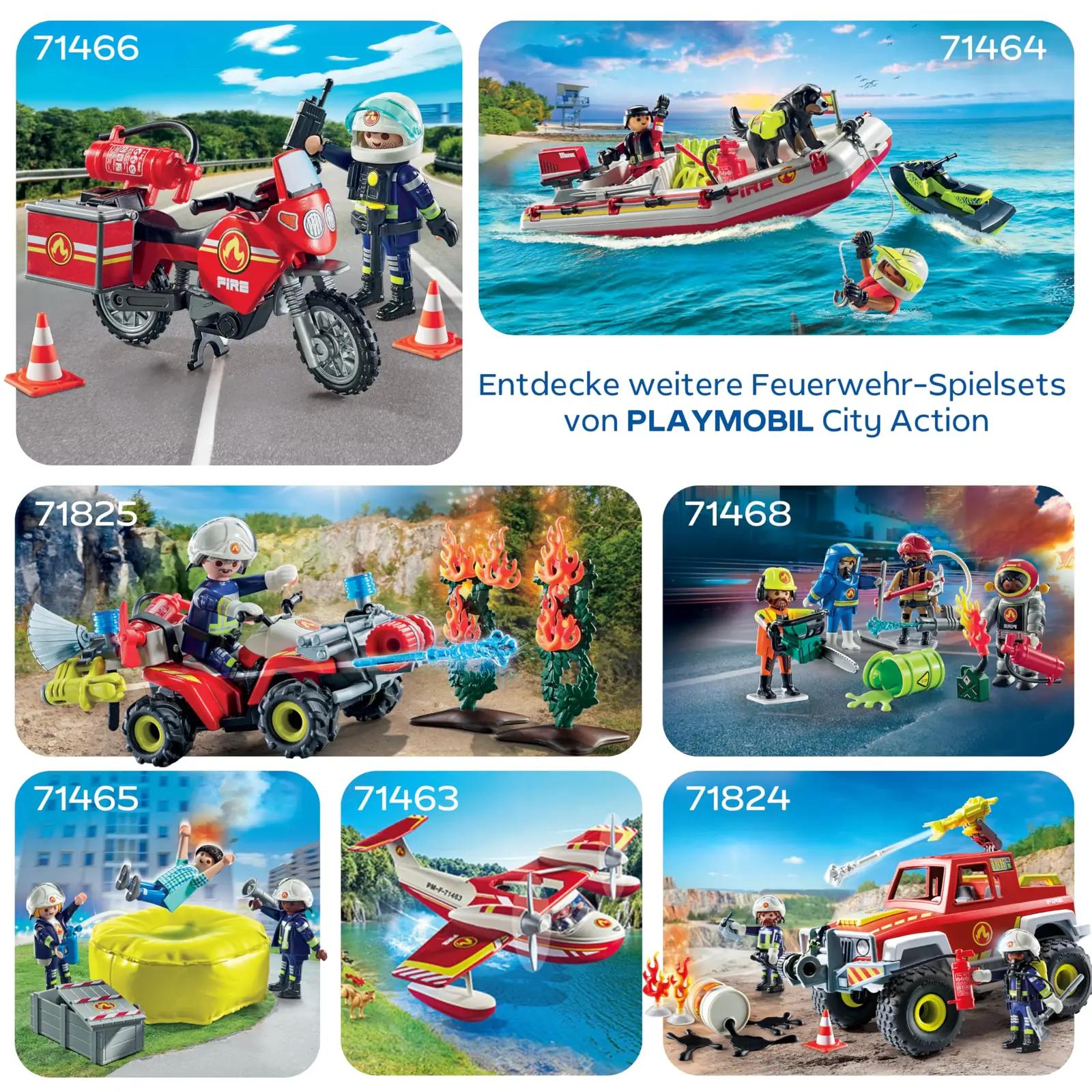 PLAYMOBIL punane tuletõrjeauto koos tule- ja heliefektiga – pilt 7
