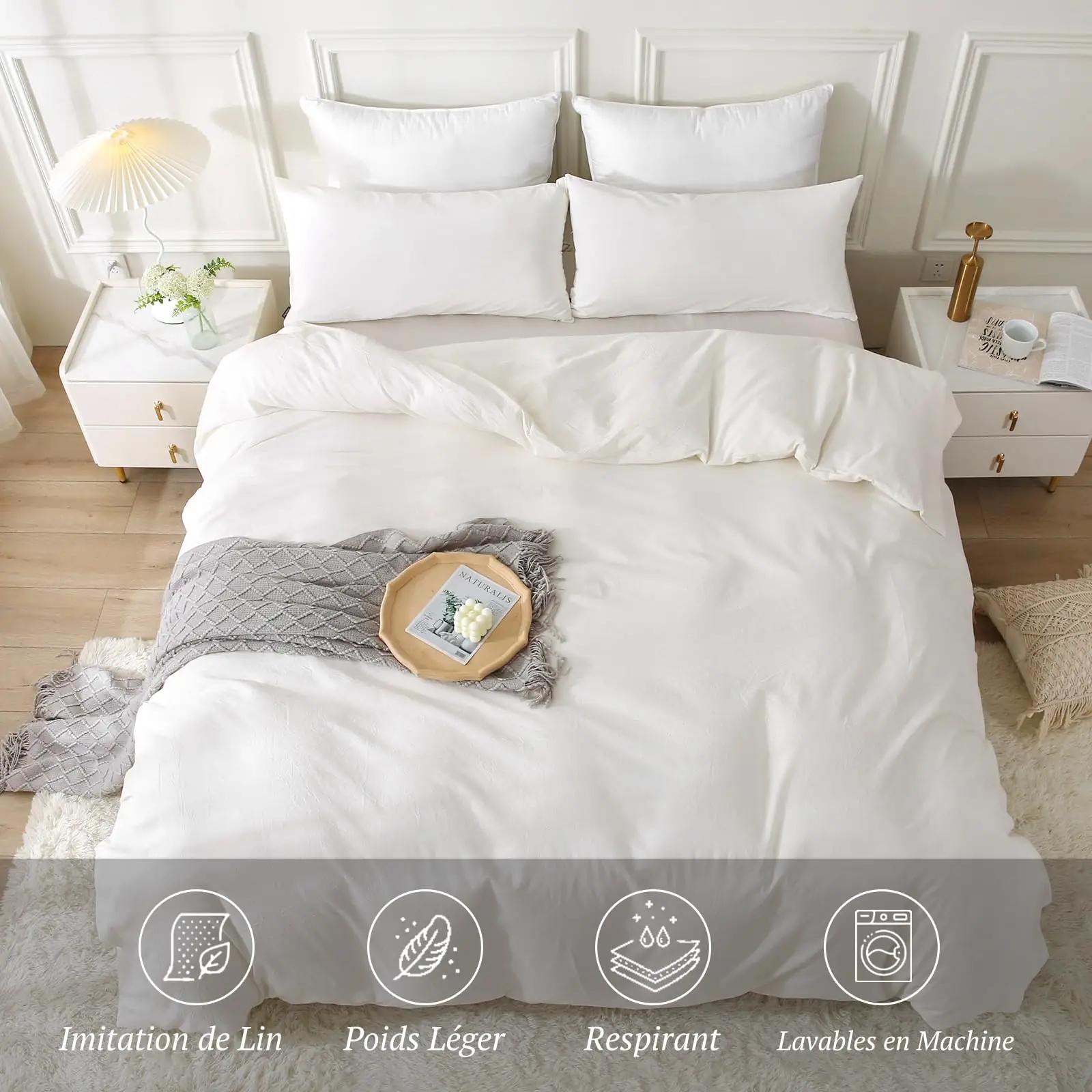 SOULFUL puuvillane voodipesu komplekt – pehme valge 200×200 – lisavaade