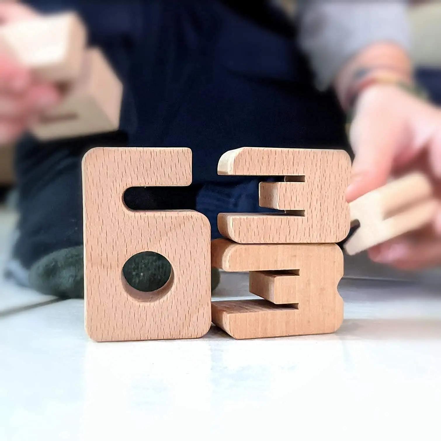 SumBlox puidust tornimäng – Montessori numbriplokid lastele – lisavaade