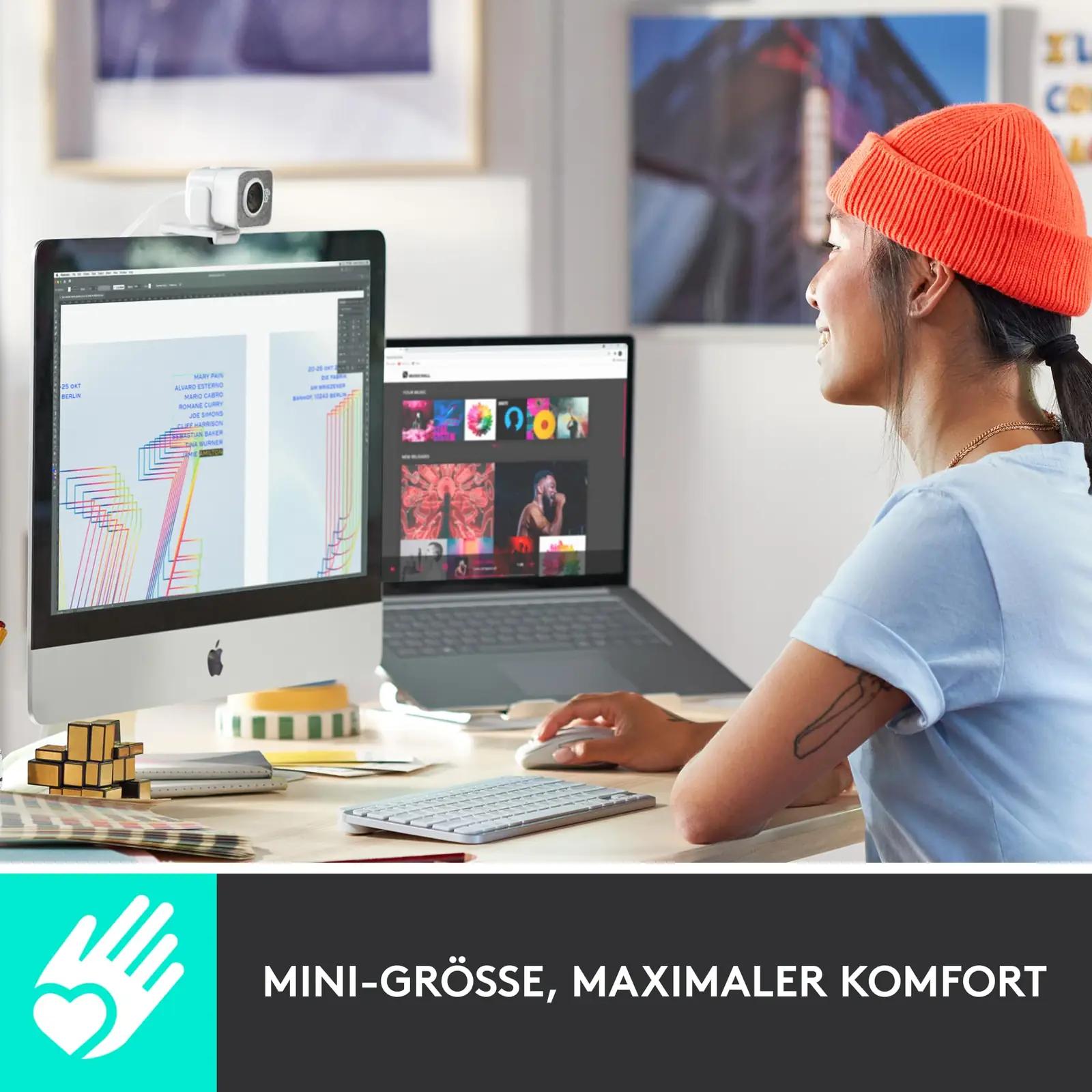 Logitech metallist kompaktne klaviatuur – mugav Mac-kasutuseks – kasutusnäide