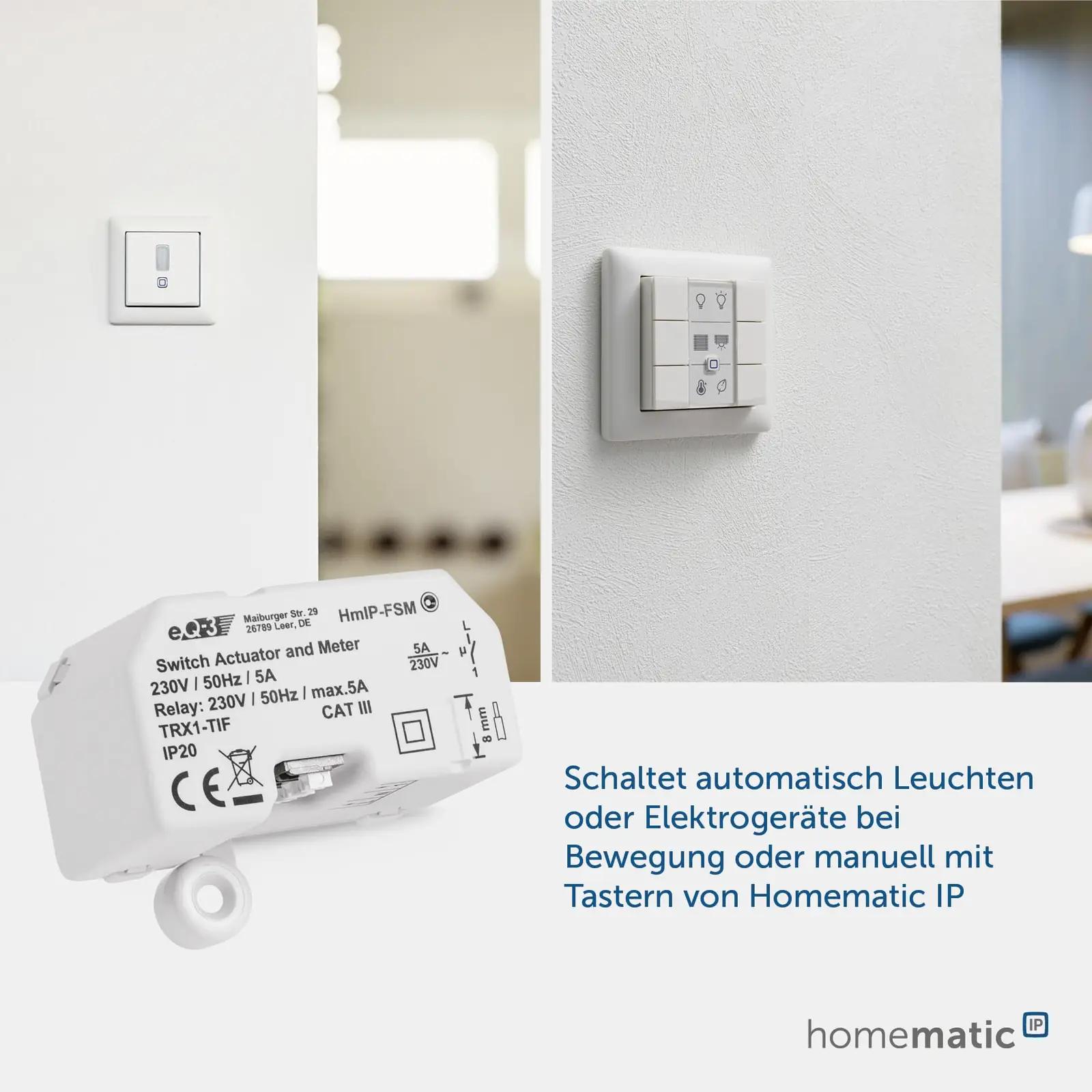 Homematic IP nutikas seinasisene lüliti ja energiaseire – lisavaade