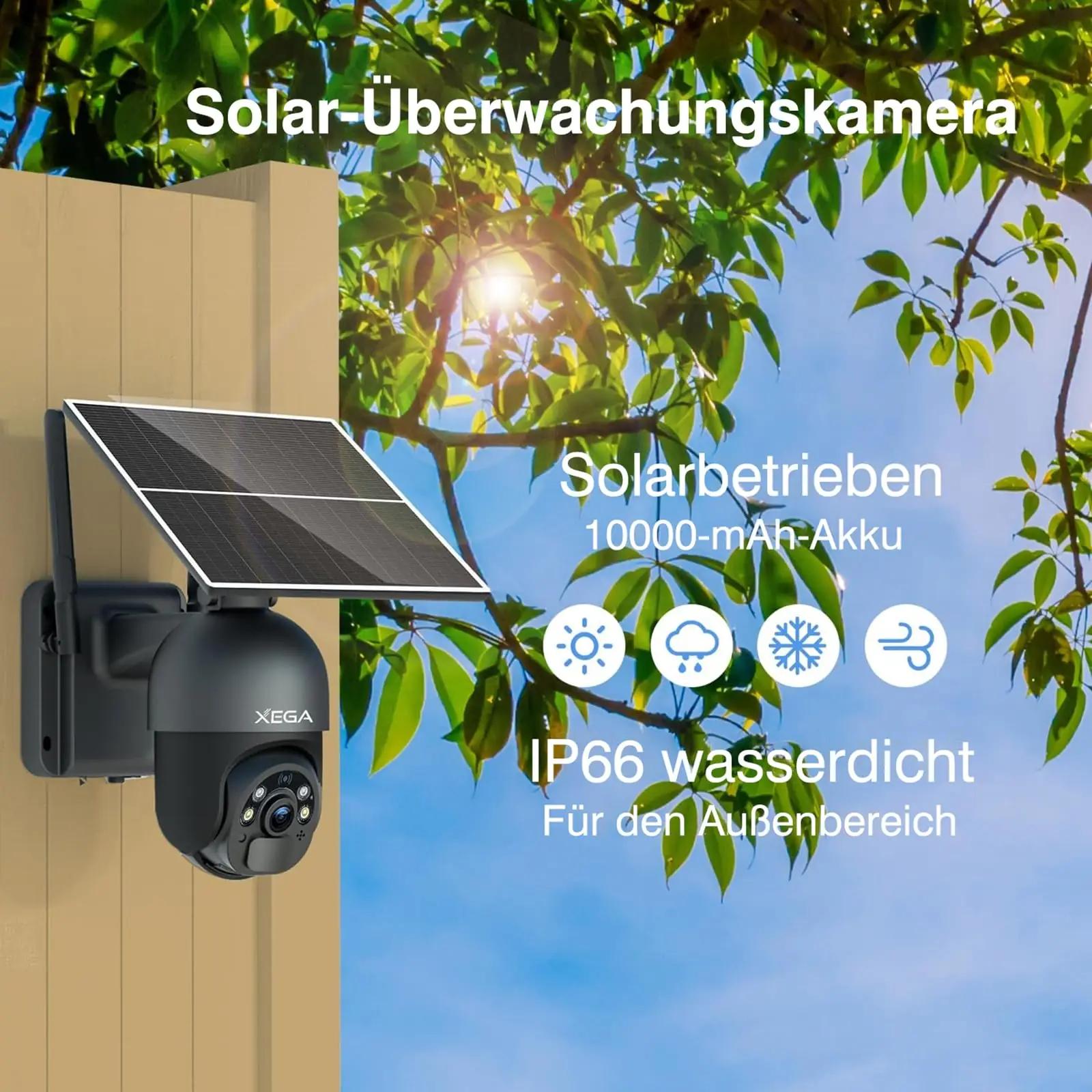 Xega välikaamera päikesepaneeliga — 4G ja 2K värvi öövaade – pilt 7