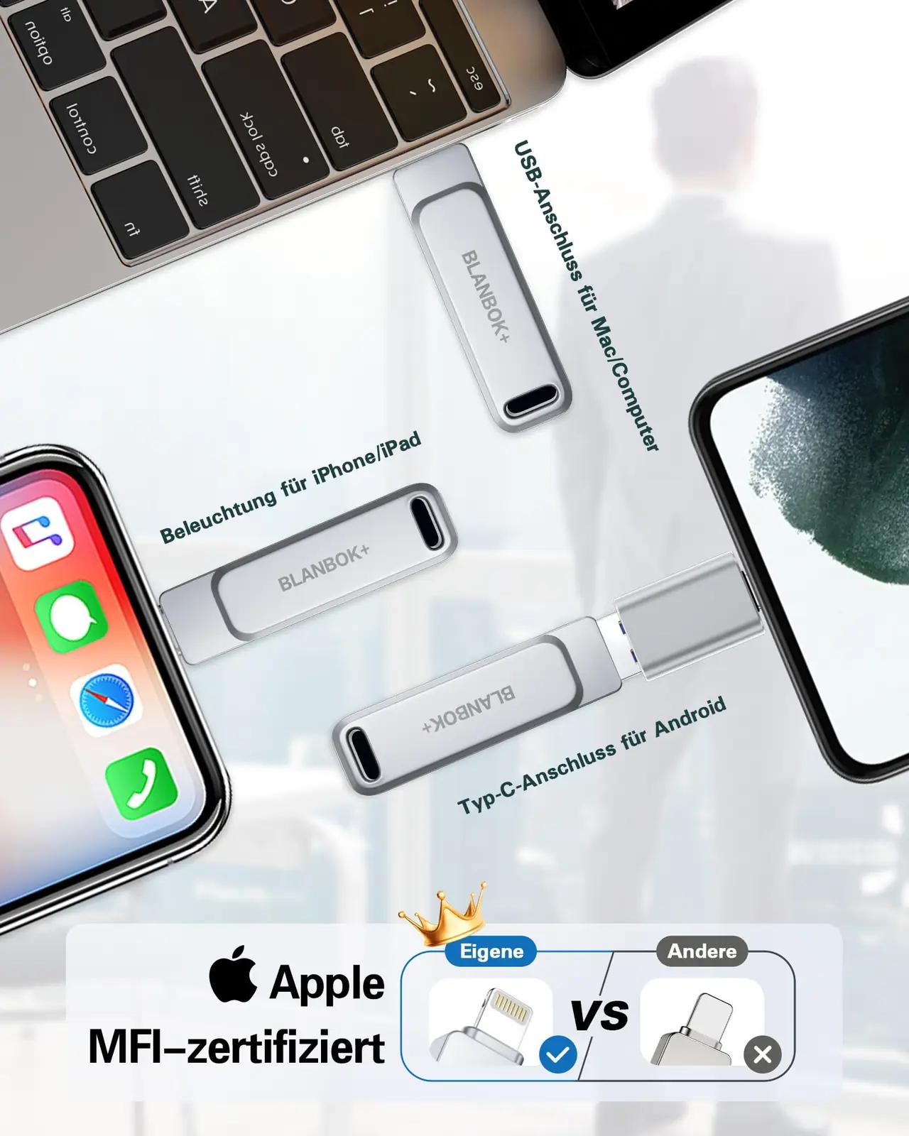 BLANBOK+ 799793771197 usb-mälupulgad – detailne lähivaade