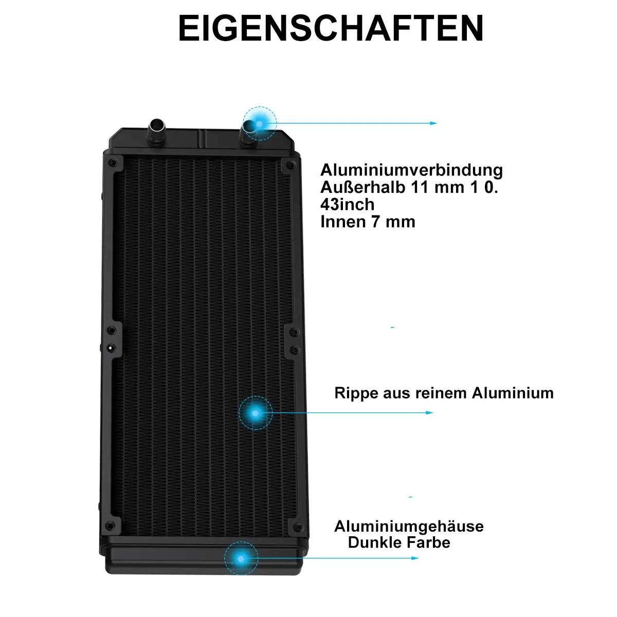 CLDIY alumiiniumist 12-toru veehedel CPU jahutuseks 240 mm – kasutusnäide