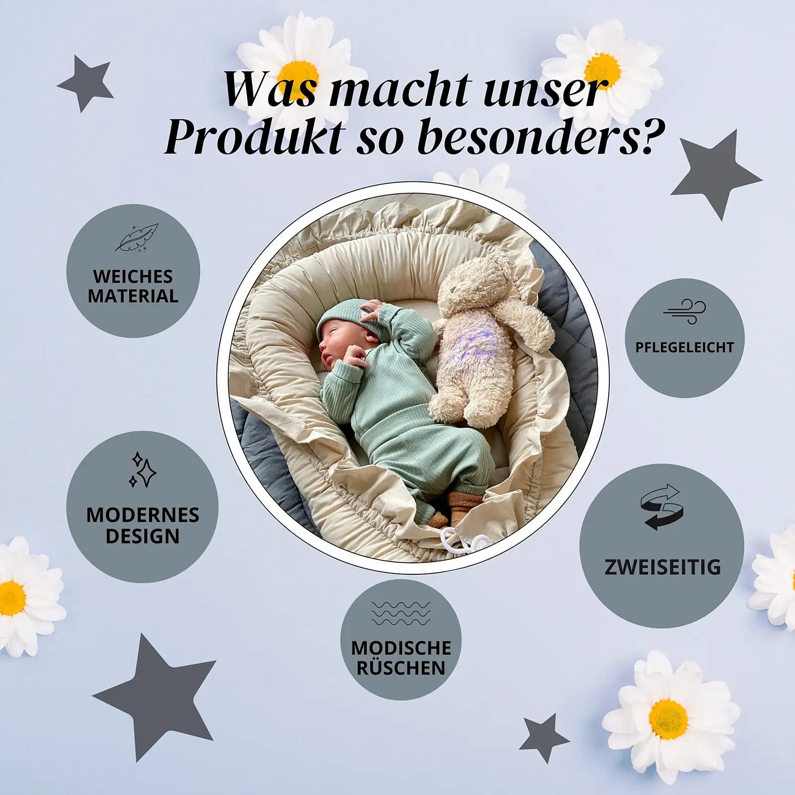 PIMKO pehme beebinest 100% puuvill – turvaline uni – lisavaade