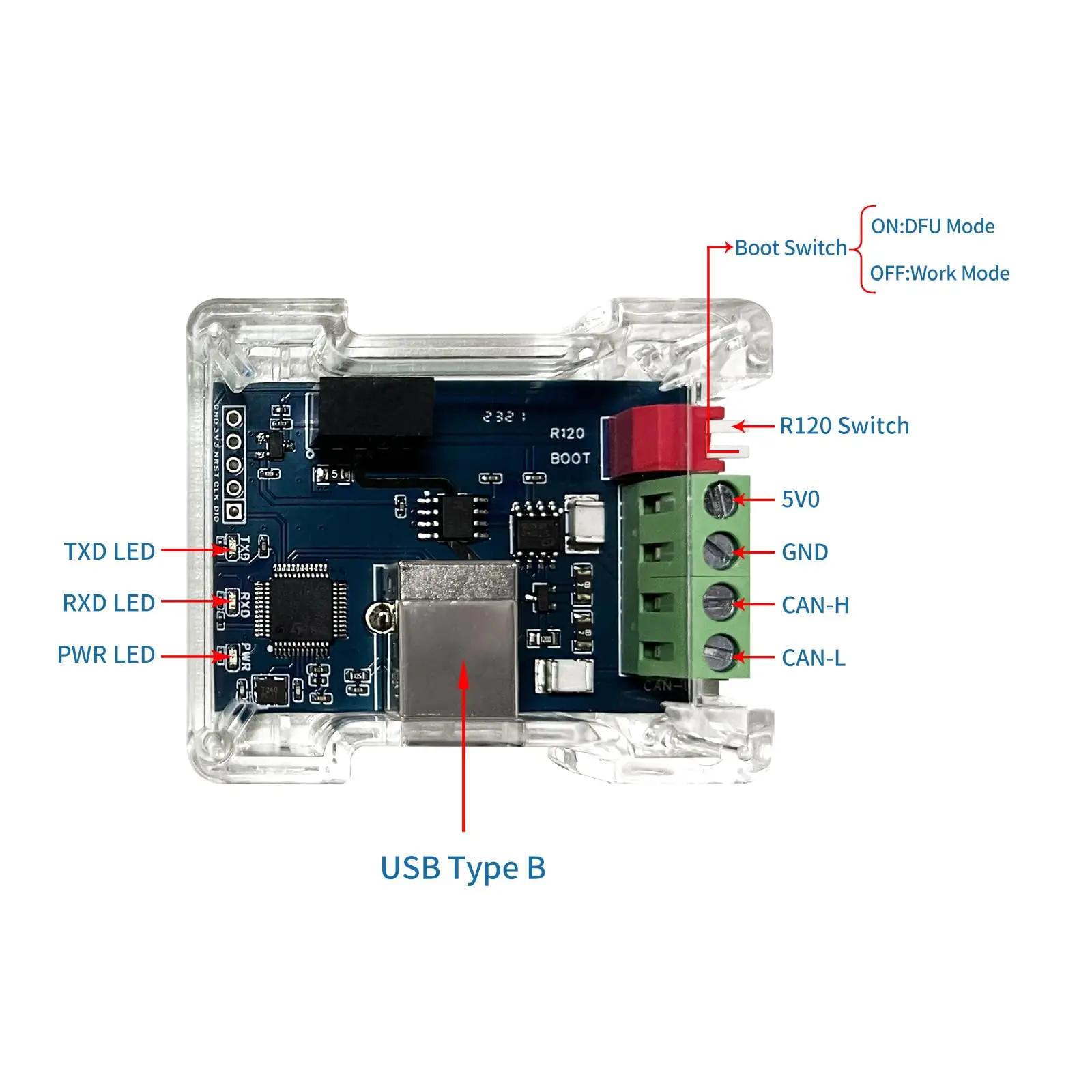 DSD TECH isolatsiooniga USB-CAN adapter tööstuslikuks kasutuseks – kasutusnäide
