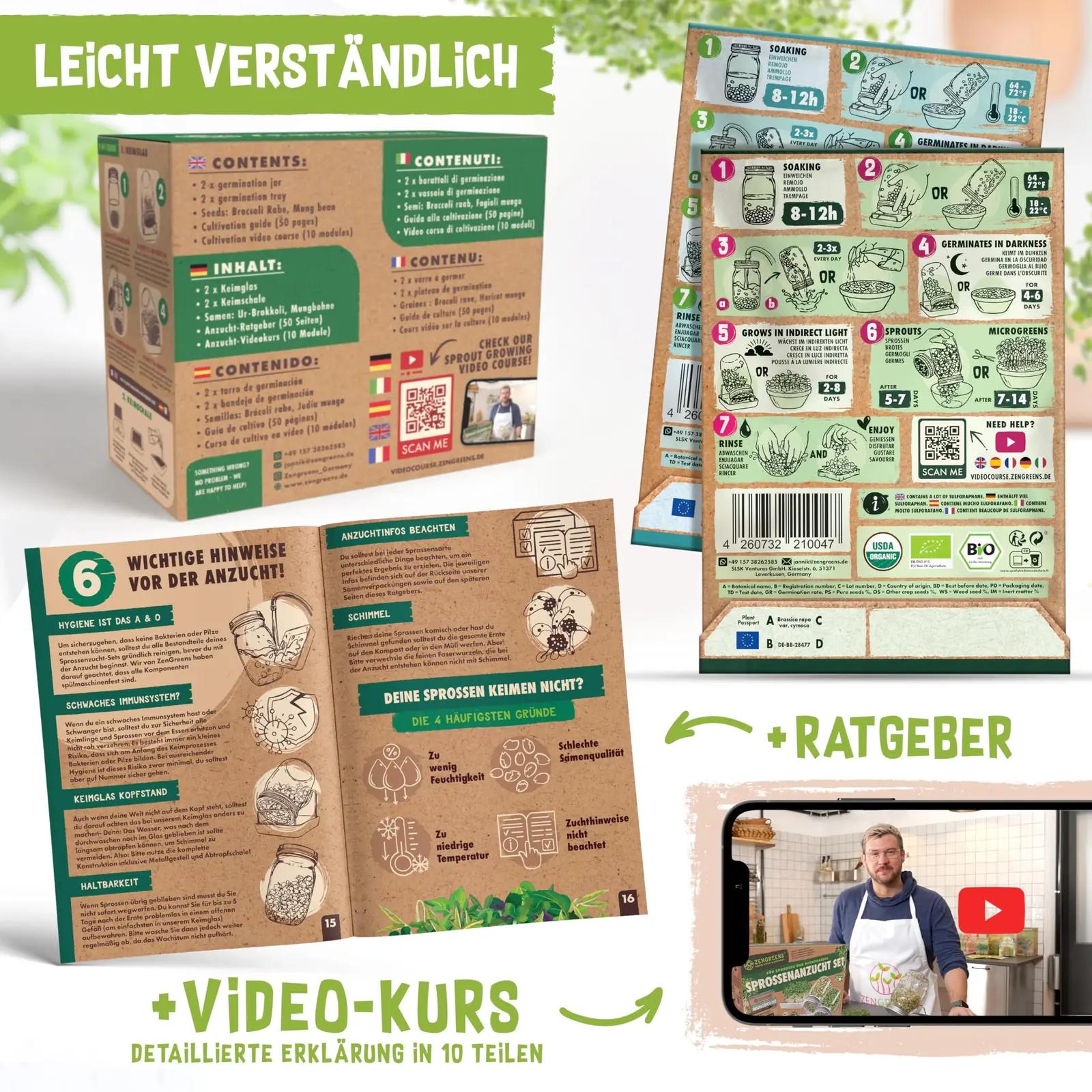 zengreens klaasne idandamiskomplekt — naturaalse ja mugava – lisavaade