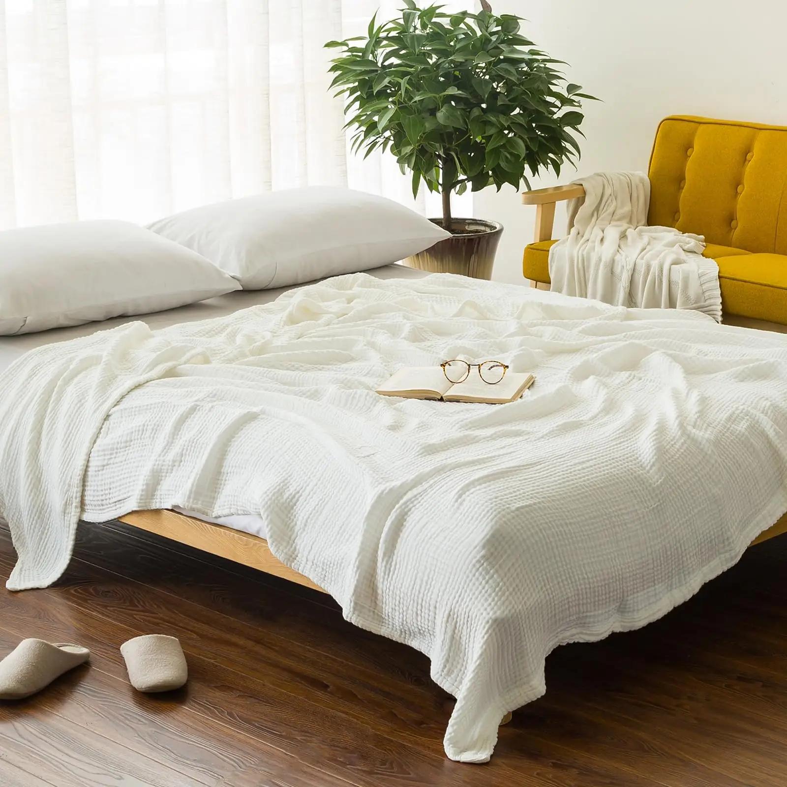 EMME pehme 100% puuvillane musselini pleed 230×230 cm – lisavaade