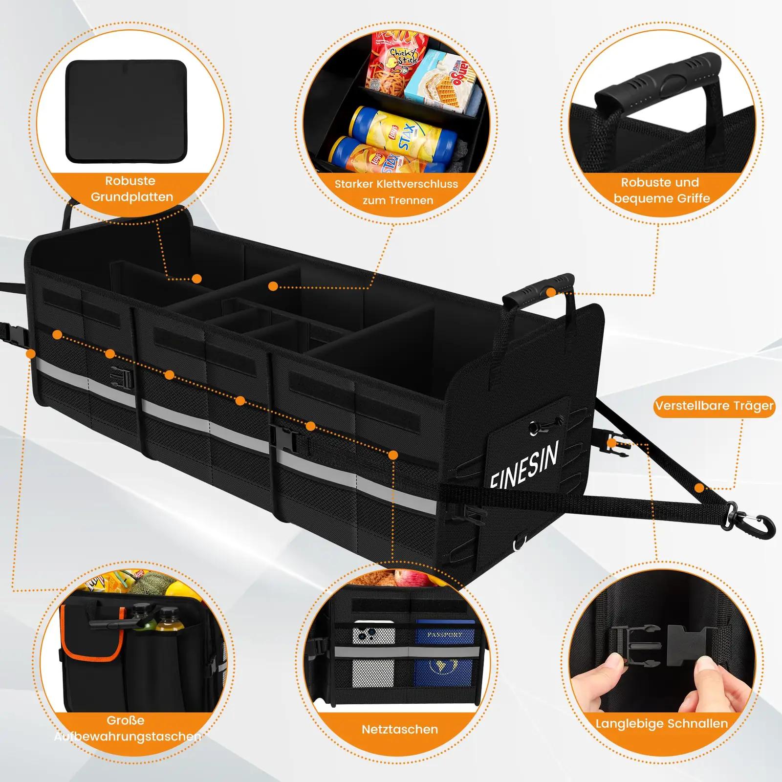 Einesin suur ja vastupidav pagasiruumi organizer + jahutuskott – pilt 6