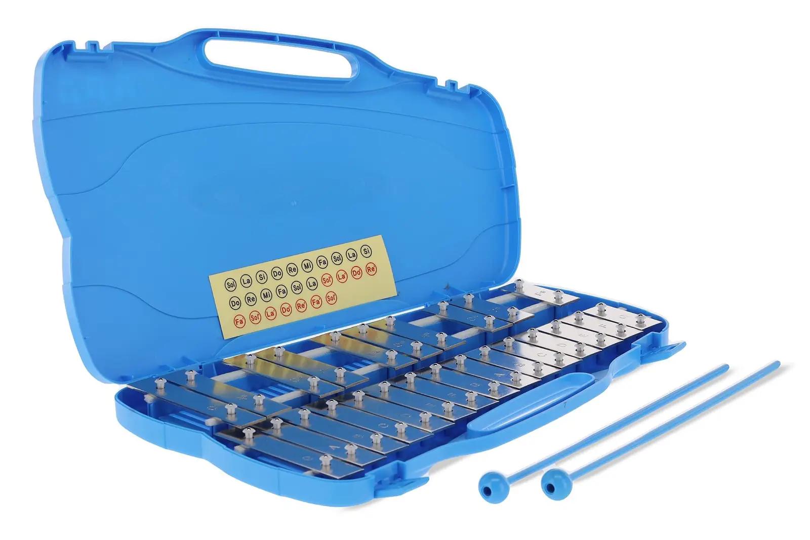 GEWA metallklangplaatidest glockenspiel — kaasaskantav ja täpne – detailne vaade
