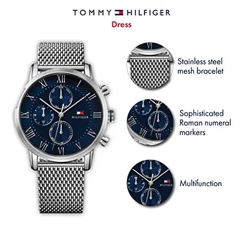 Tommy Hilfiger roostevaba meeste käekell — stiilne mesh-hihn – detailne vaade