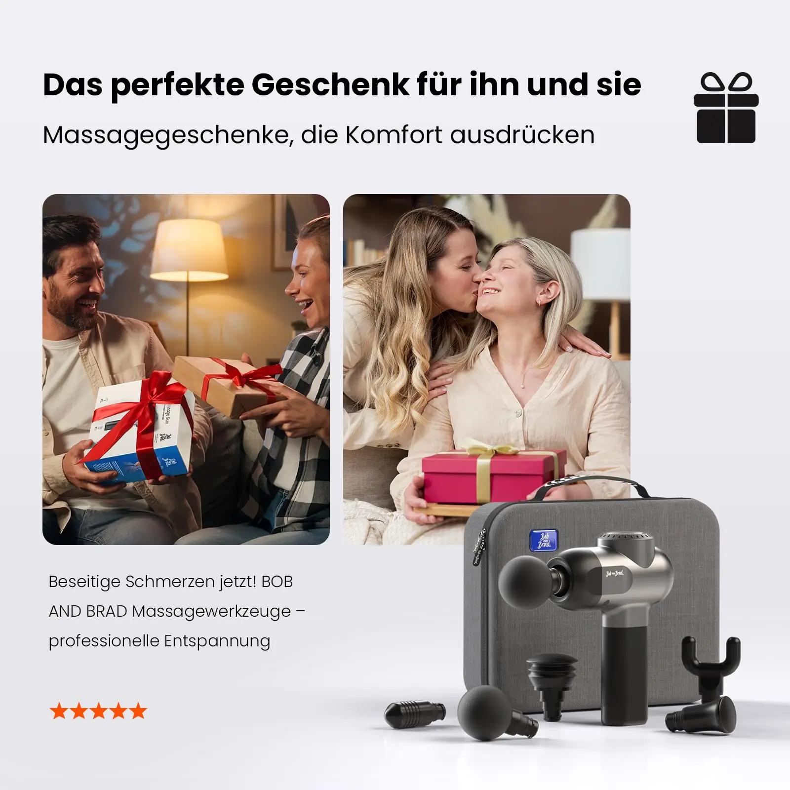BOB AND BRAD massaagepüstol QL/DMS.C2-N – sügavkude teraapia – kasutusnäide
