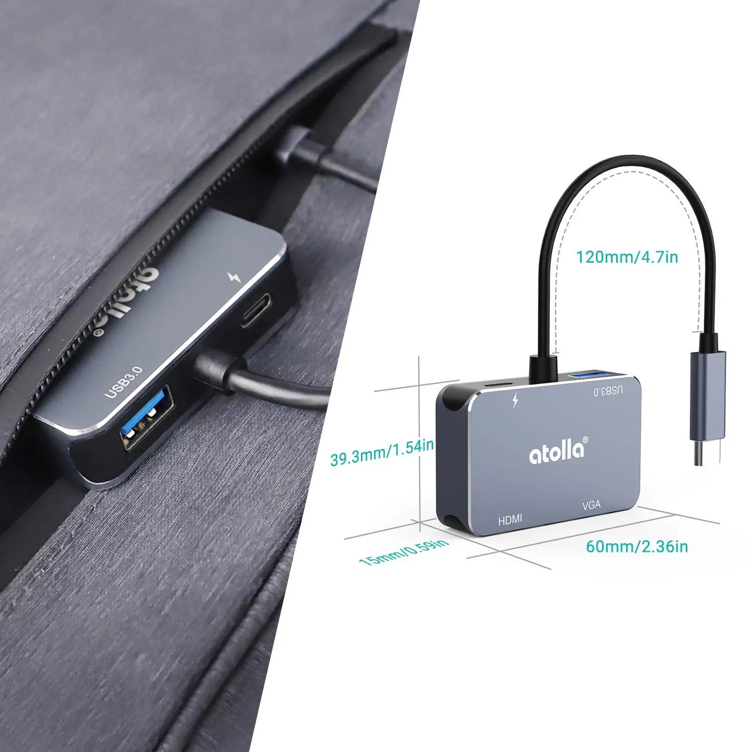 Atolla alumiinium USB-C hub – 4K HDMI, PD 60W ühendus – pilt 7