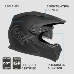 Westt W-004 kiivrid – detailne lähivaade