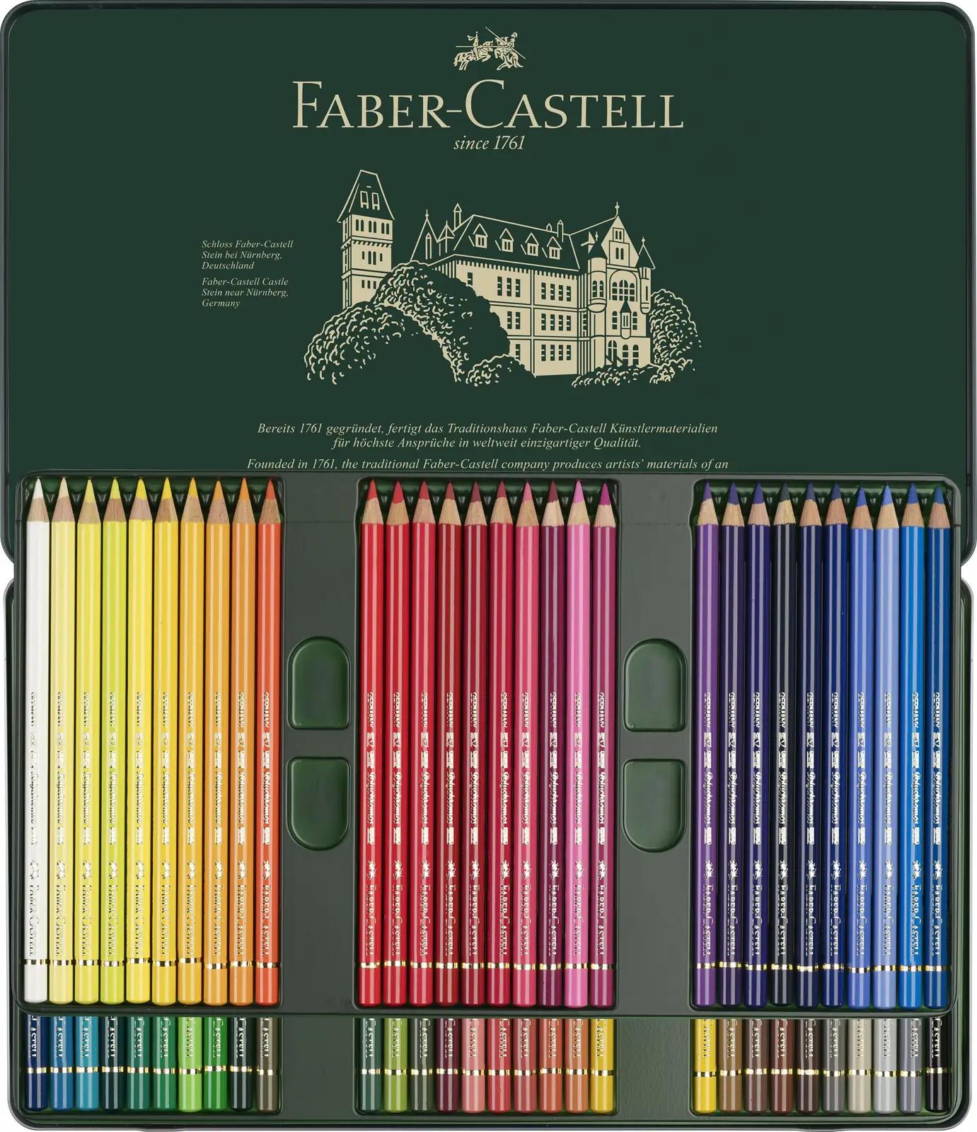Faber-Castell värvipliiatsid Polychromos – 60 värvi metallkarbis – kasutusnäide