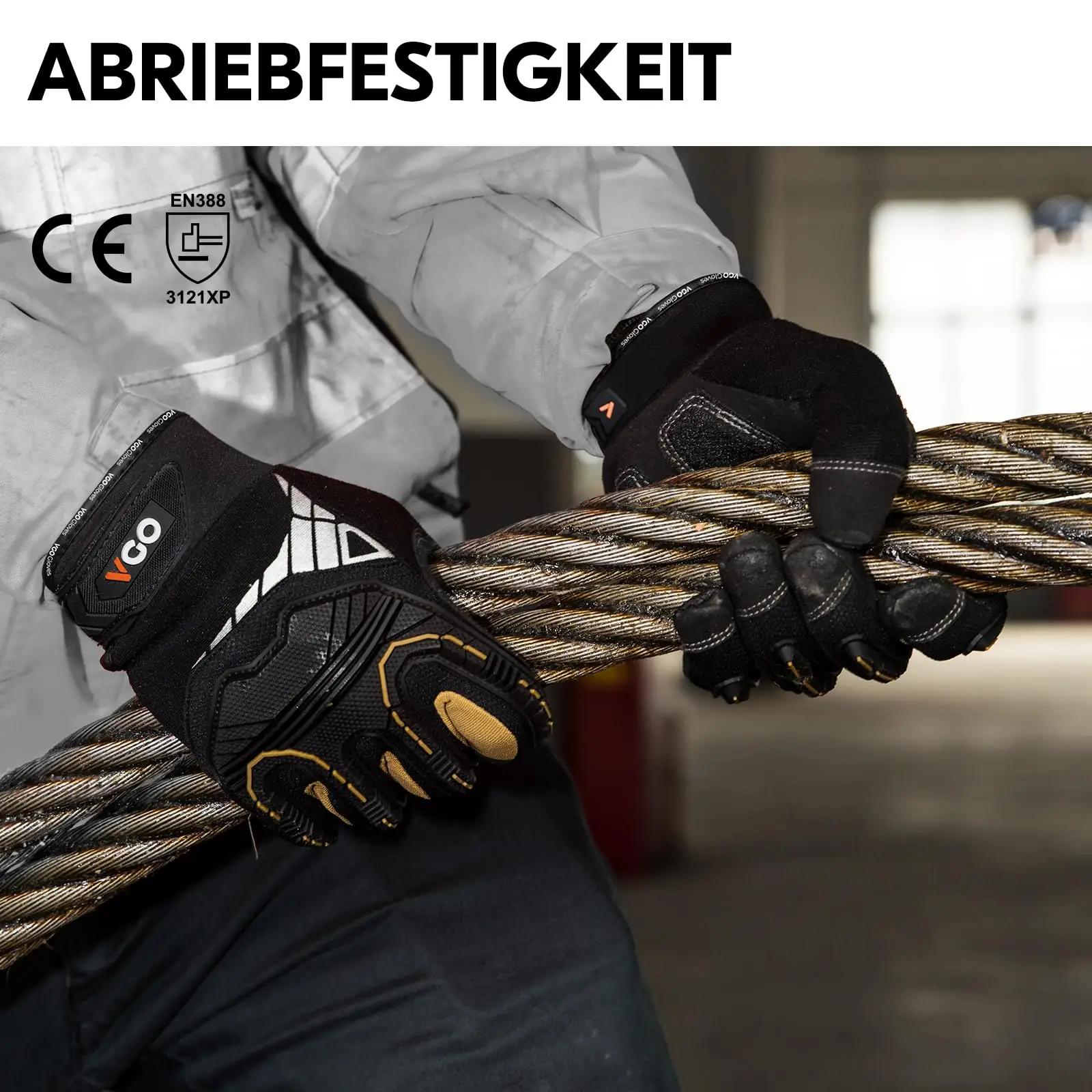 Vgo… vastupidavad töökindad kunstnahast kolme paari komplekt – detailne vaade