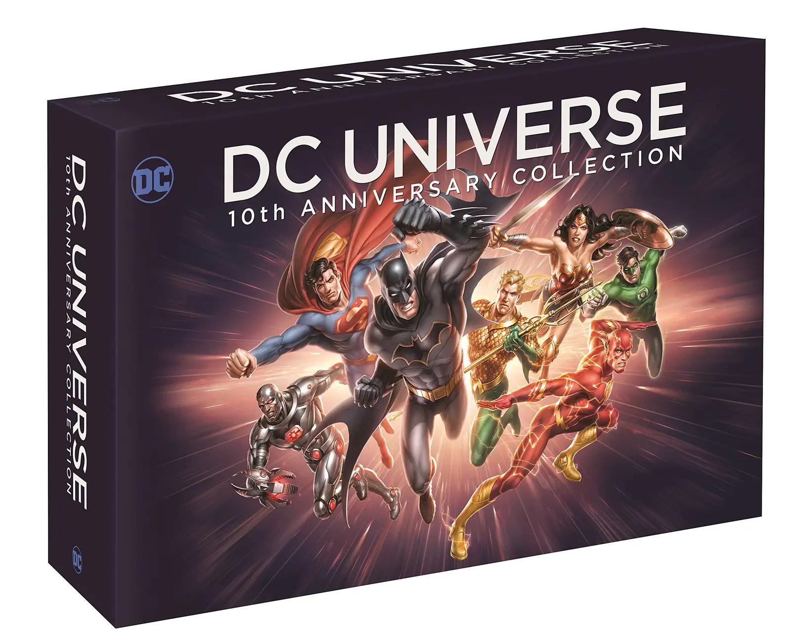 Warner Bros Blu-ray kollektsioon — DC Universe 10. aastapäev – pakend ja tarvikud