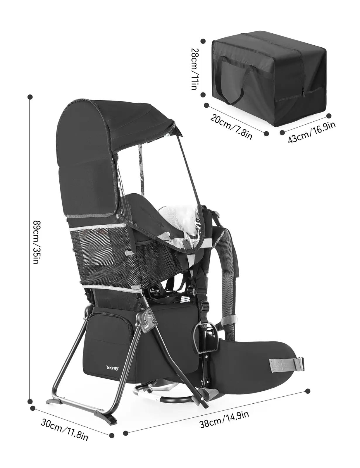 besrey vastupidav lapsekandekott reisiks ja matkaks (nylon) – pilt 9