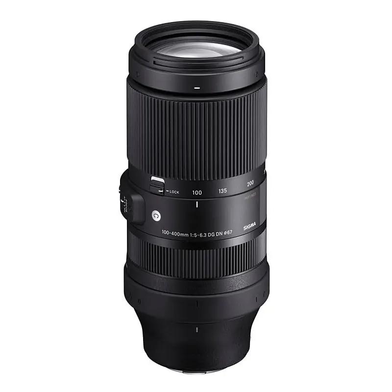Sigma telefotoobjektiiv 100–400mm — sobib Sony E bajonetile – pakend ja tarvikud
