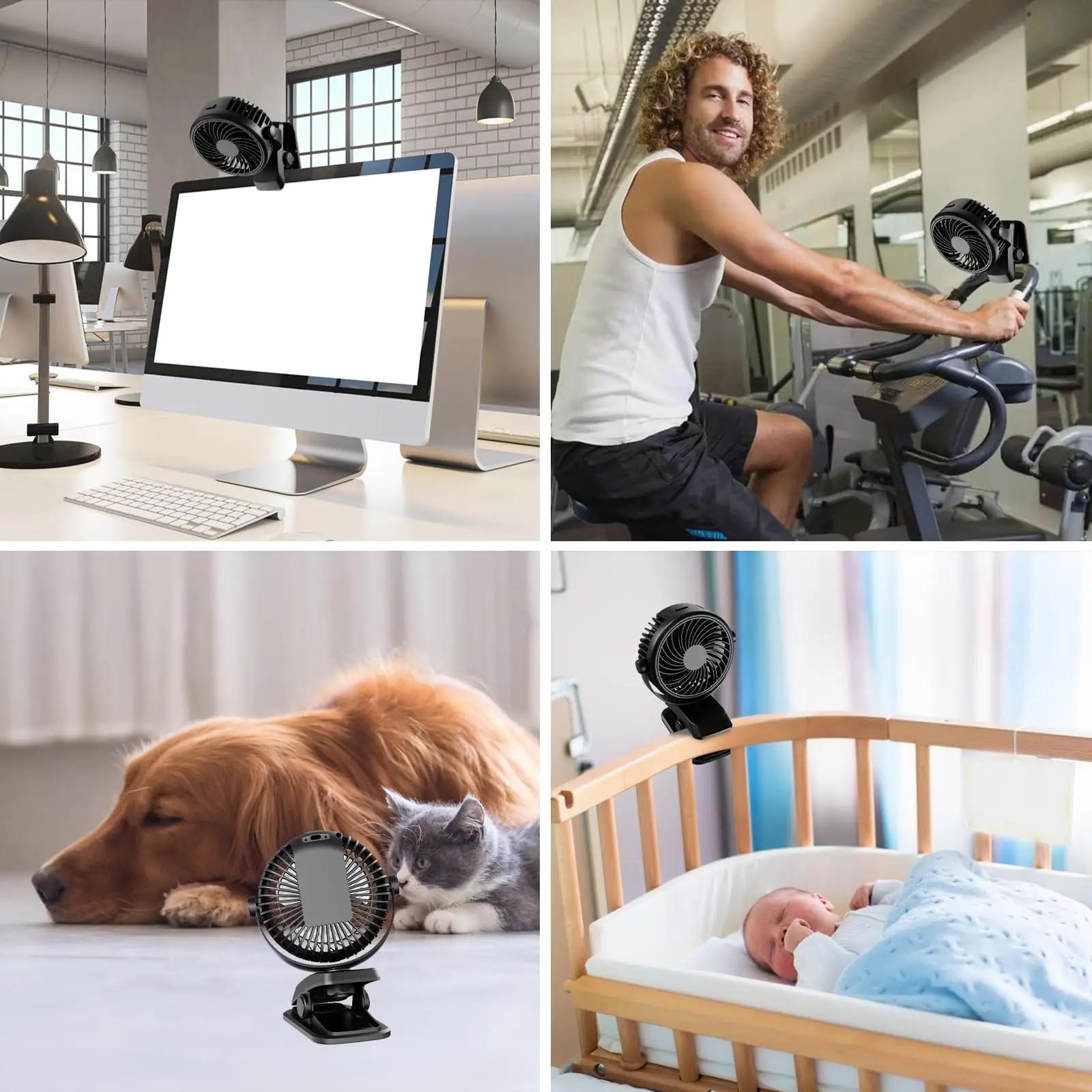 QHUI kompaktne laualiitena ventilaator — aku ja USB-ühendus – pilt 7