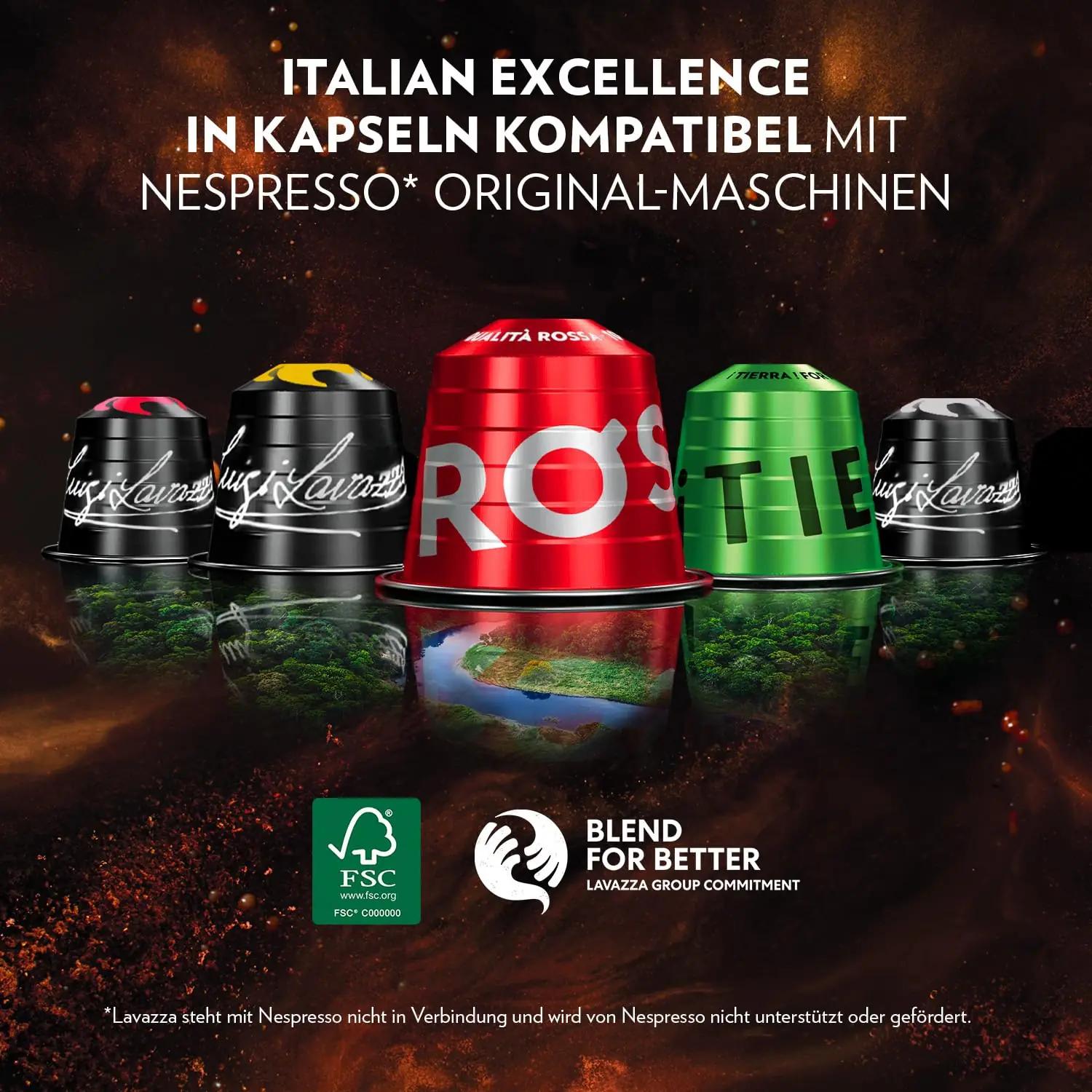 Lavazza mahe Espresso Tierra — pehme Arabica maitseelamus – pakend ja tarvikud
