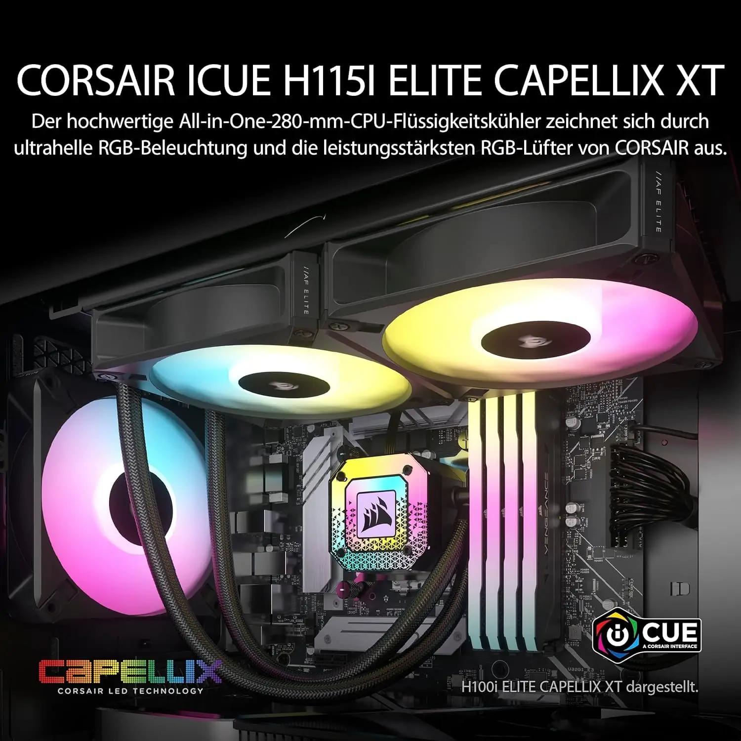 Corsair õhkjahutus 280 mm – tugev vask, vaikne töö – detailne vaade