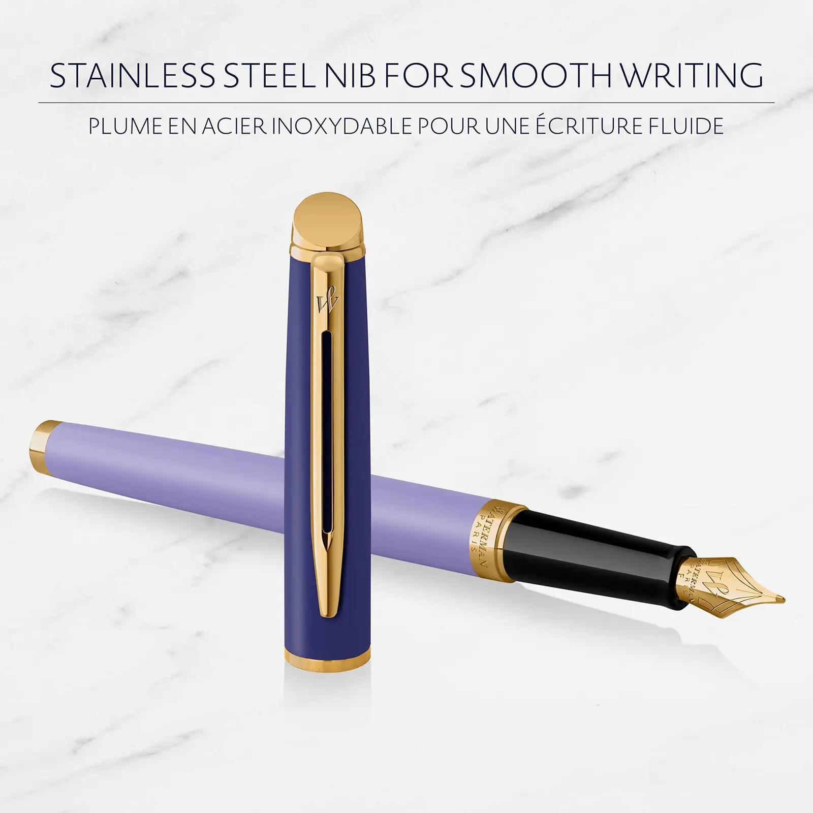 Waterman elegantne metallist sulepea violetses viimistluses – kasutusnäide