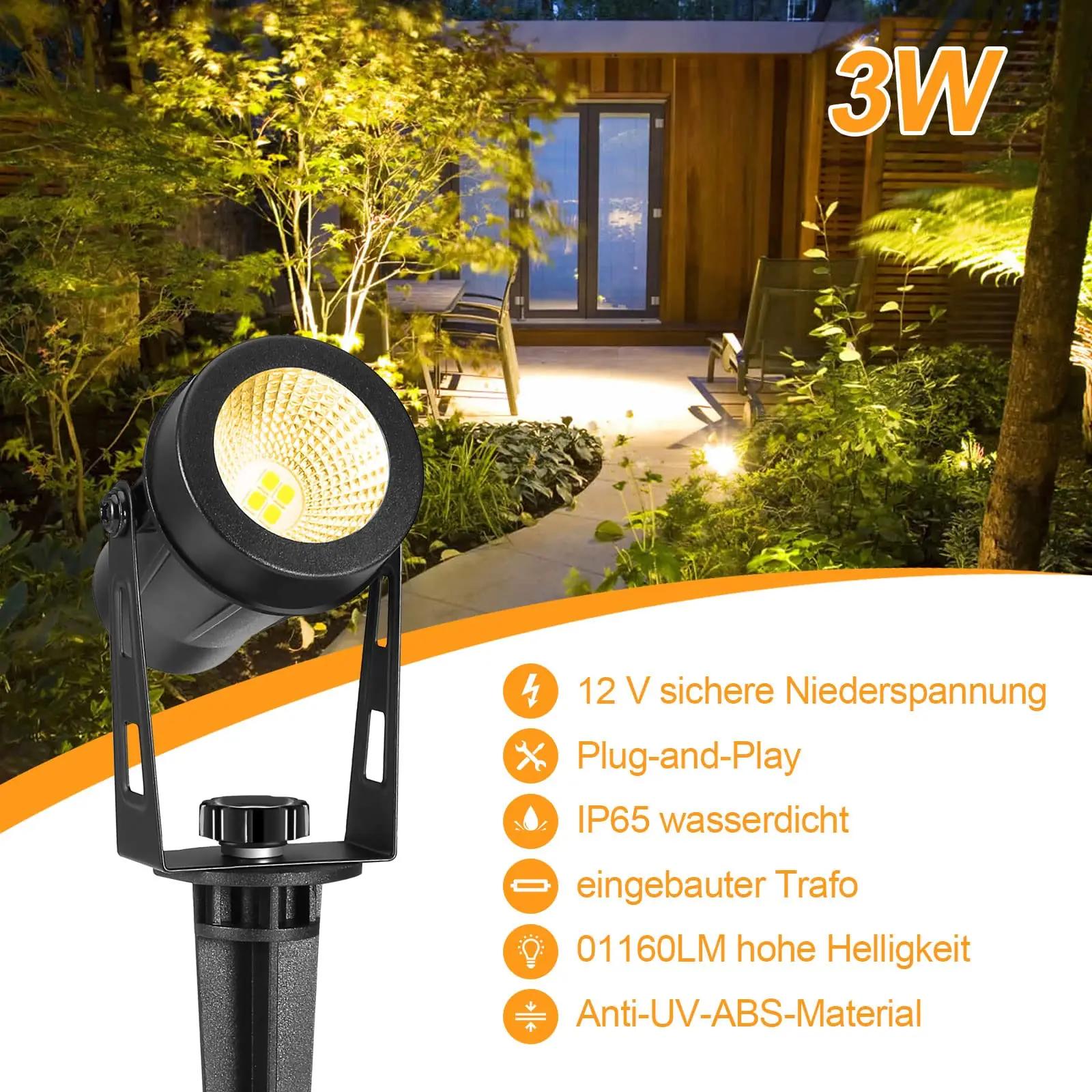 ECOWHO välikollektsioon: veekindlad LED aialambid (4 tk) – pakend ja tarvikud
