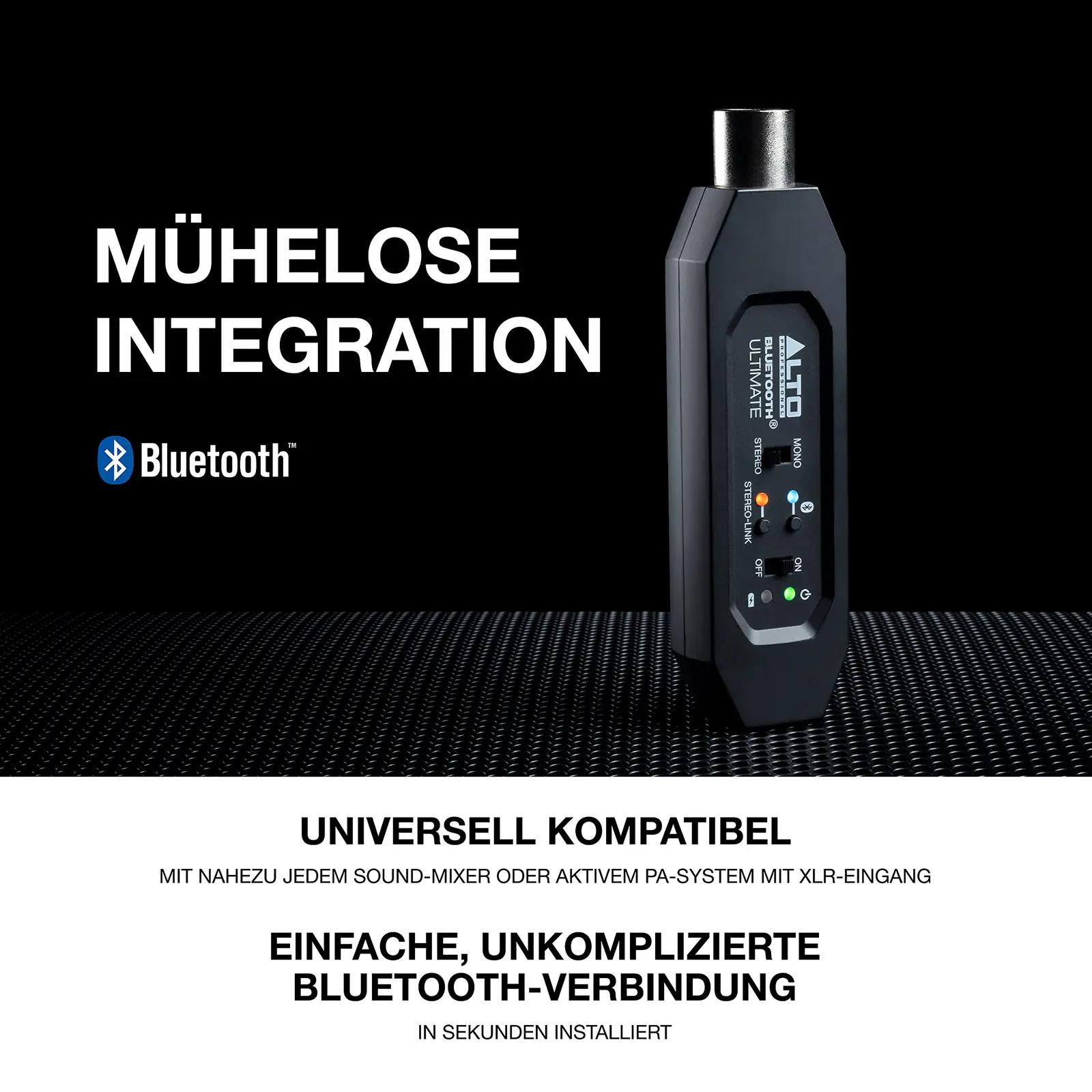 ALTO metallist Bluetooth-vastuvõtja helisüsteemile, kompaktne – pakend ja tarvikud
