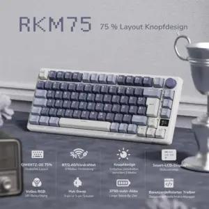 RK ROYAL KLUDGE RKM75 arvutitarvikud – detailne lähivaade
