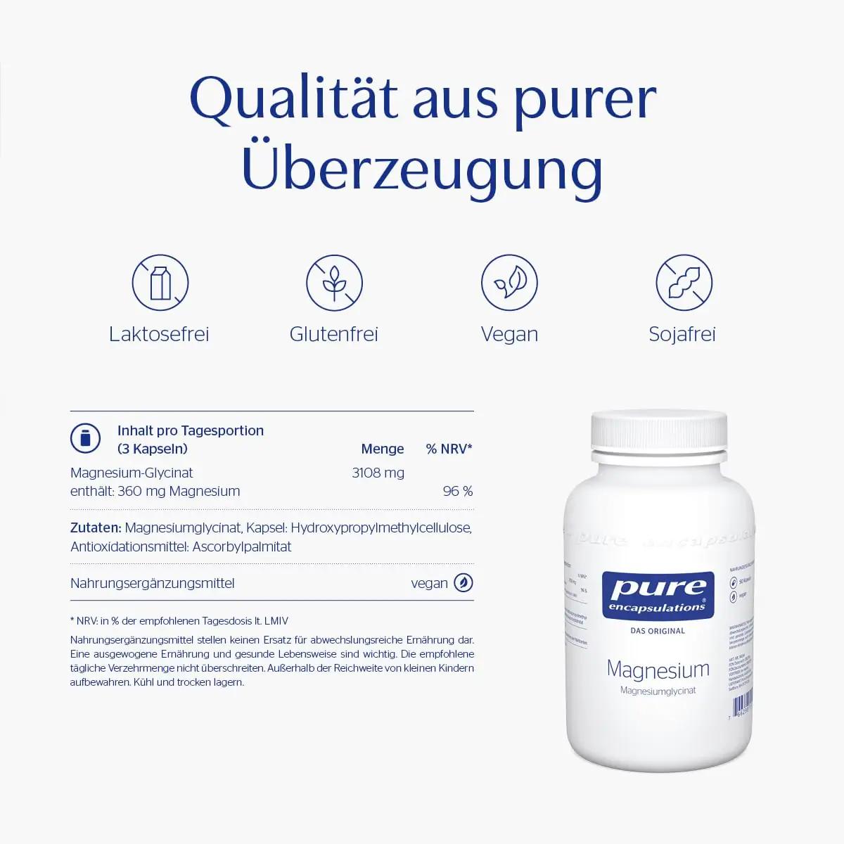 Pure Encapsulations magneesiumglütsinaat – lisavaade