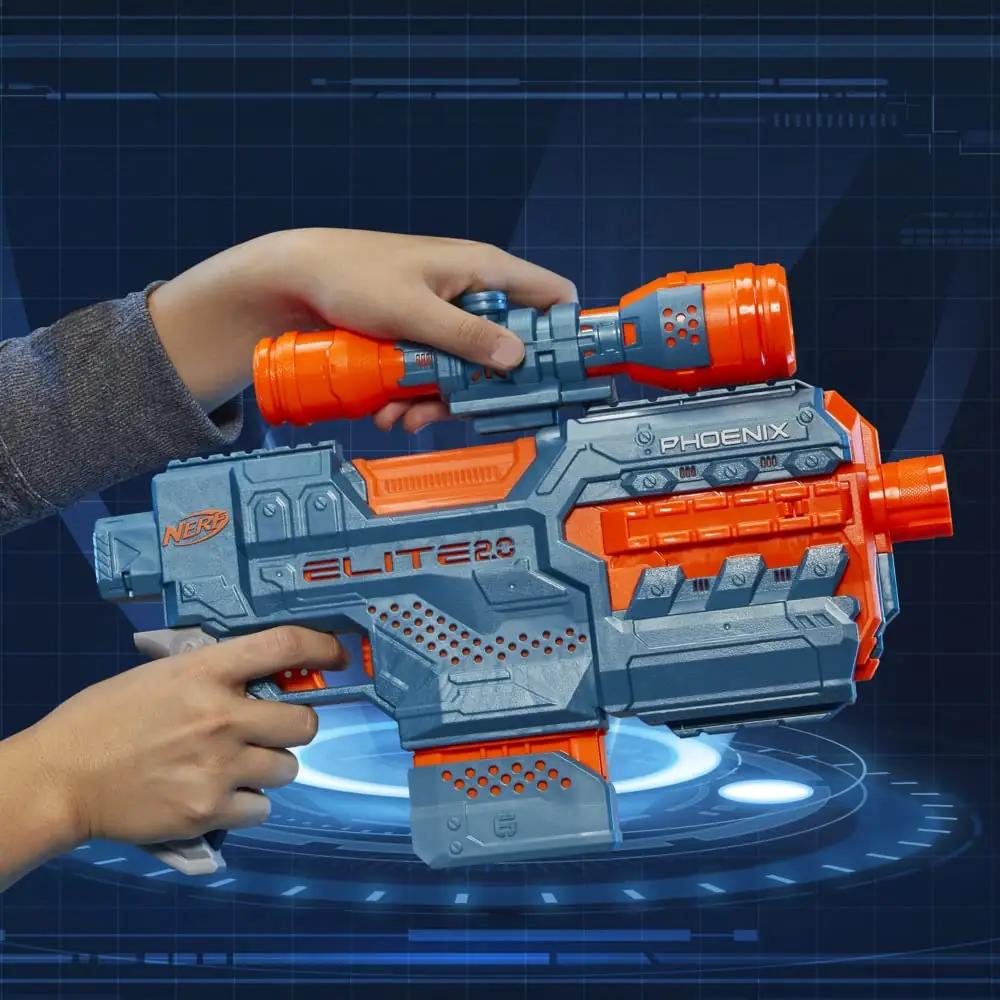 NERF Phoenix CS-6 motoriseeritud blaster mänguks ja kingiks – detailne vaade