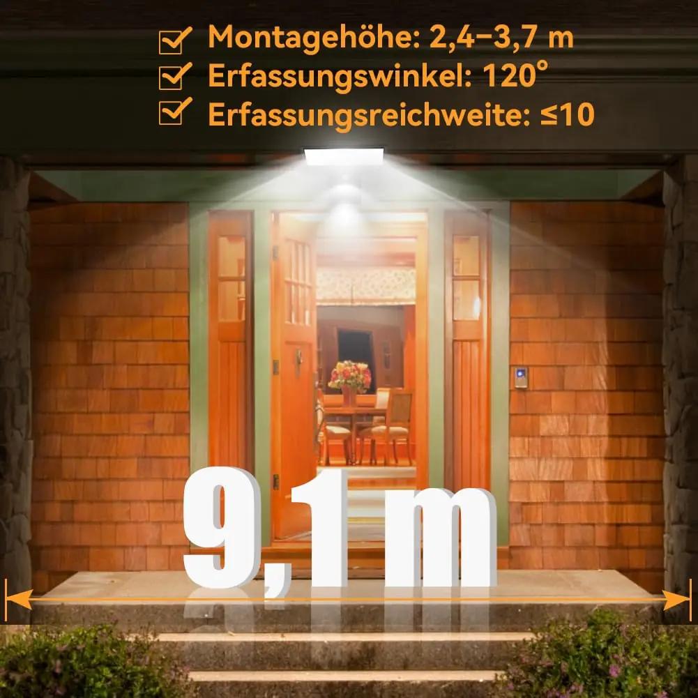 JESLED päikeseväline turvalamp 90 LED — ilmastikukindel ja – pilt 6