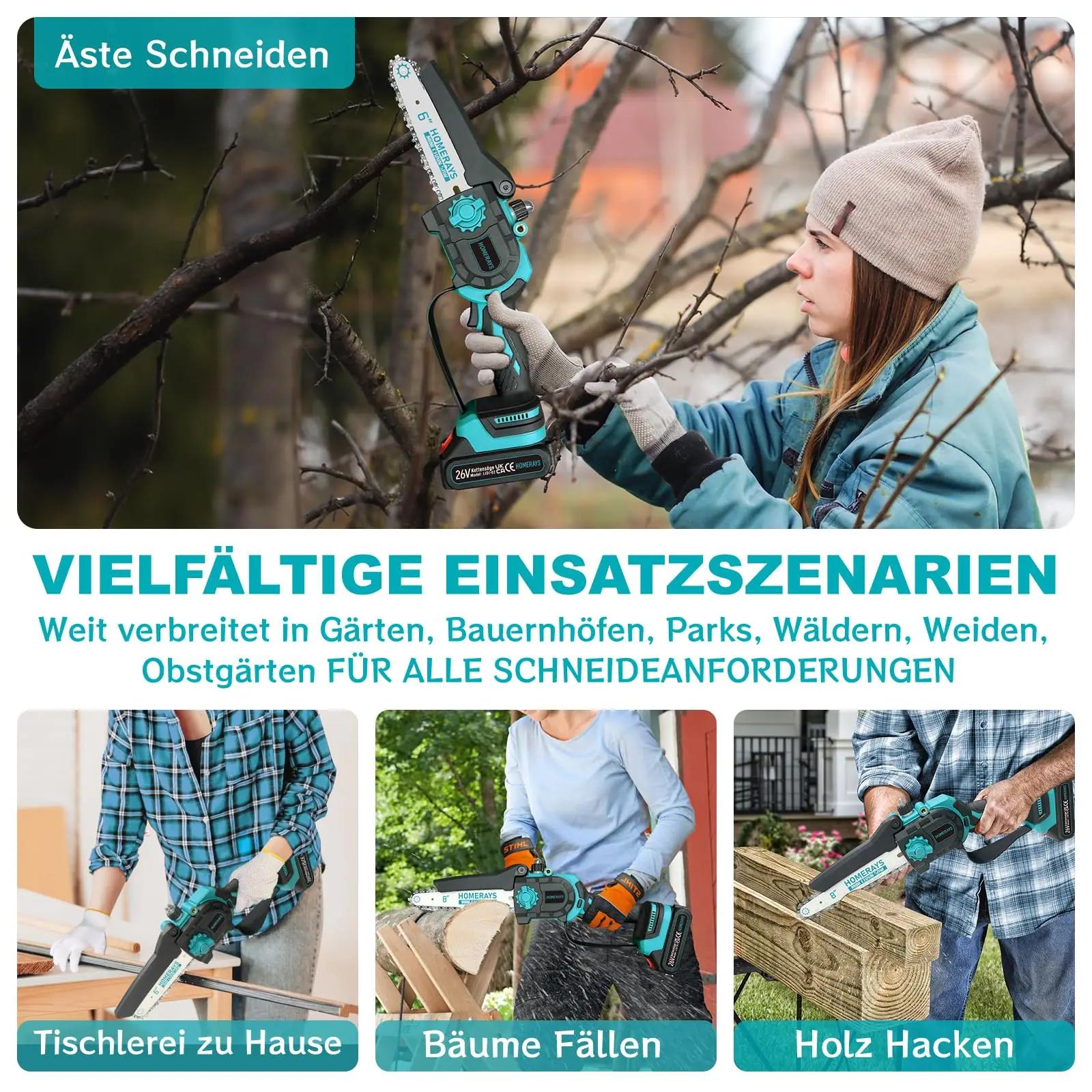 Homerays kompaktsest plastikust aiasaag – 2-in-1 aku 4000mAh – pilt 7