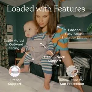Ergobaby BCS360PMIDBLU vastsündinute ja beebitarbed – detailne lähivaade