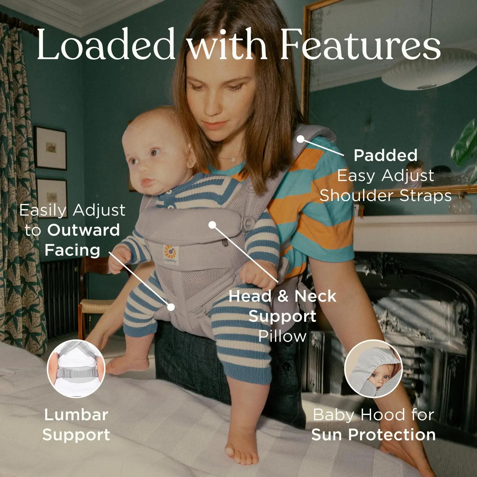 Ergobaby kandekott Omni 360 Cool Air Mesh – detailne vaade