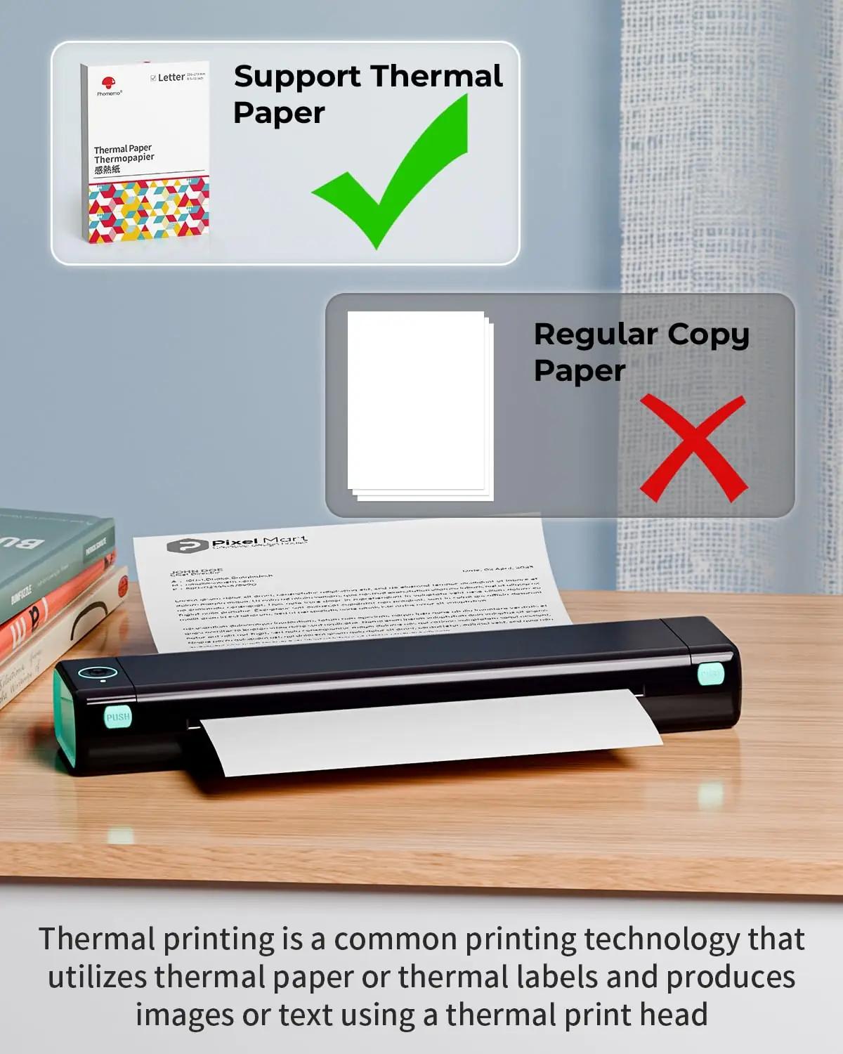 Phomemo kantav termoprinter M08F – A4 mobiilne trükk – pilt 8