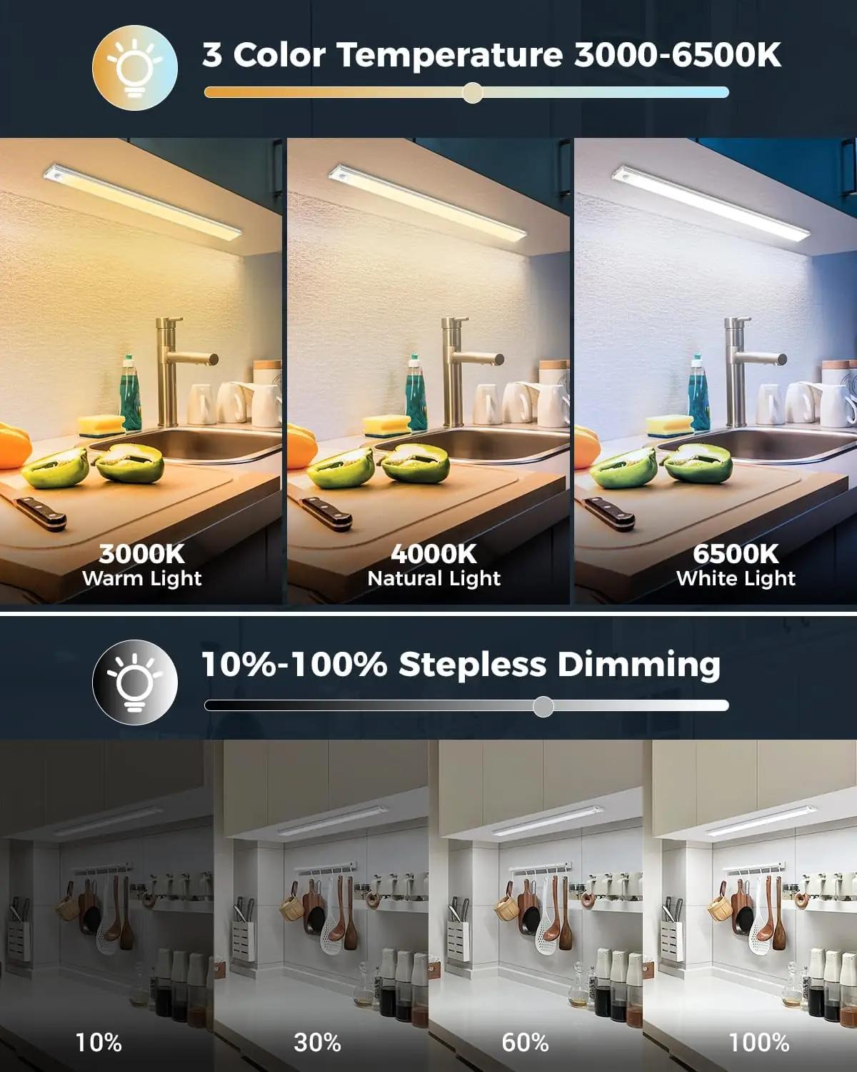 libtit alumiiniumist 30 cm laualamp kööki ja kapile – detailne vaade