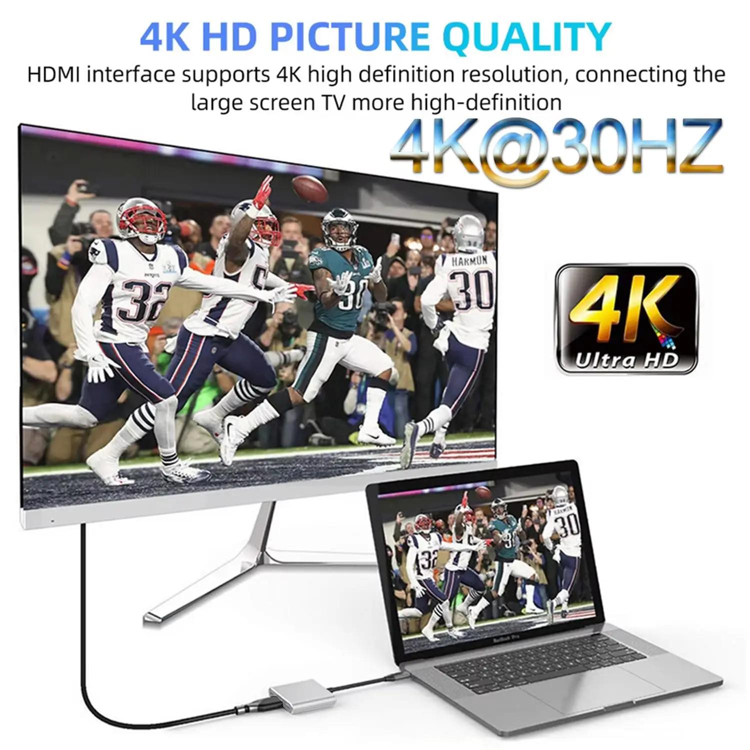 YMY kvaliteetne terasest USB-C HDMI adapter – kasutusnäide