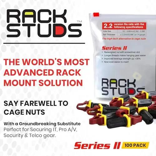 Rackstuds punased rack-kruvid Grivory-materjalist, komplekt – detailne vaade