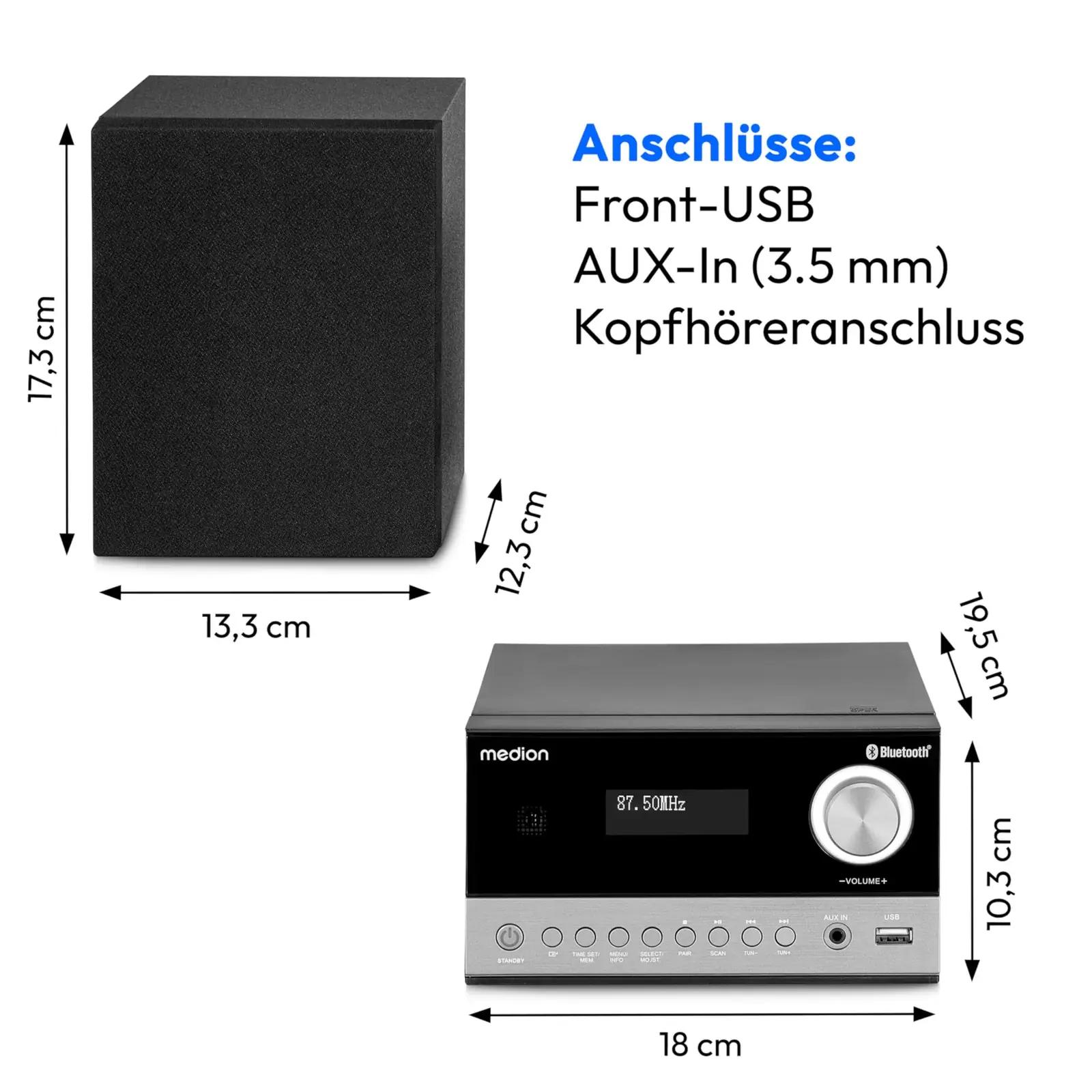 MEDION heli- ja CD-mikrosüsteem DAB+ raadio ja Bluetoothiga – pilt 7