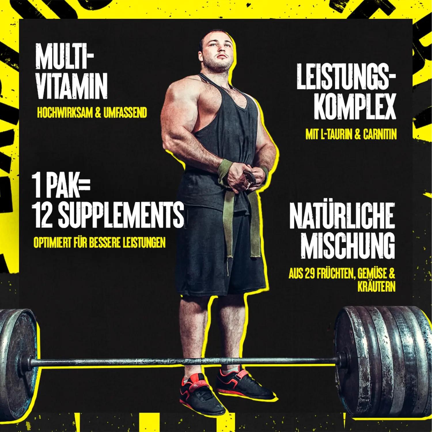 Animal multivitamiinide komplekt — tugev immuunsus ja lihaste – pakend ja tarvikud