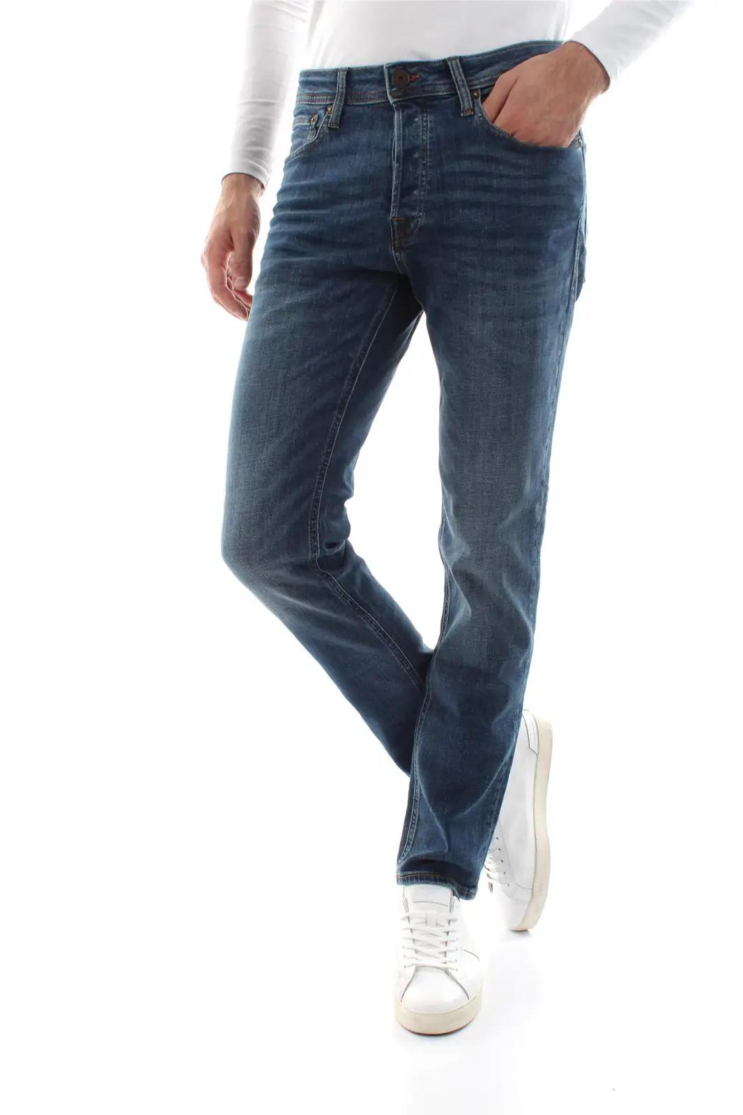 JACK & JONES tume denim püksid — klassikaline slim fit