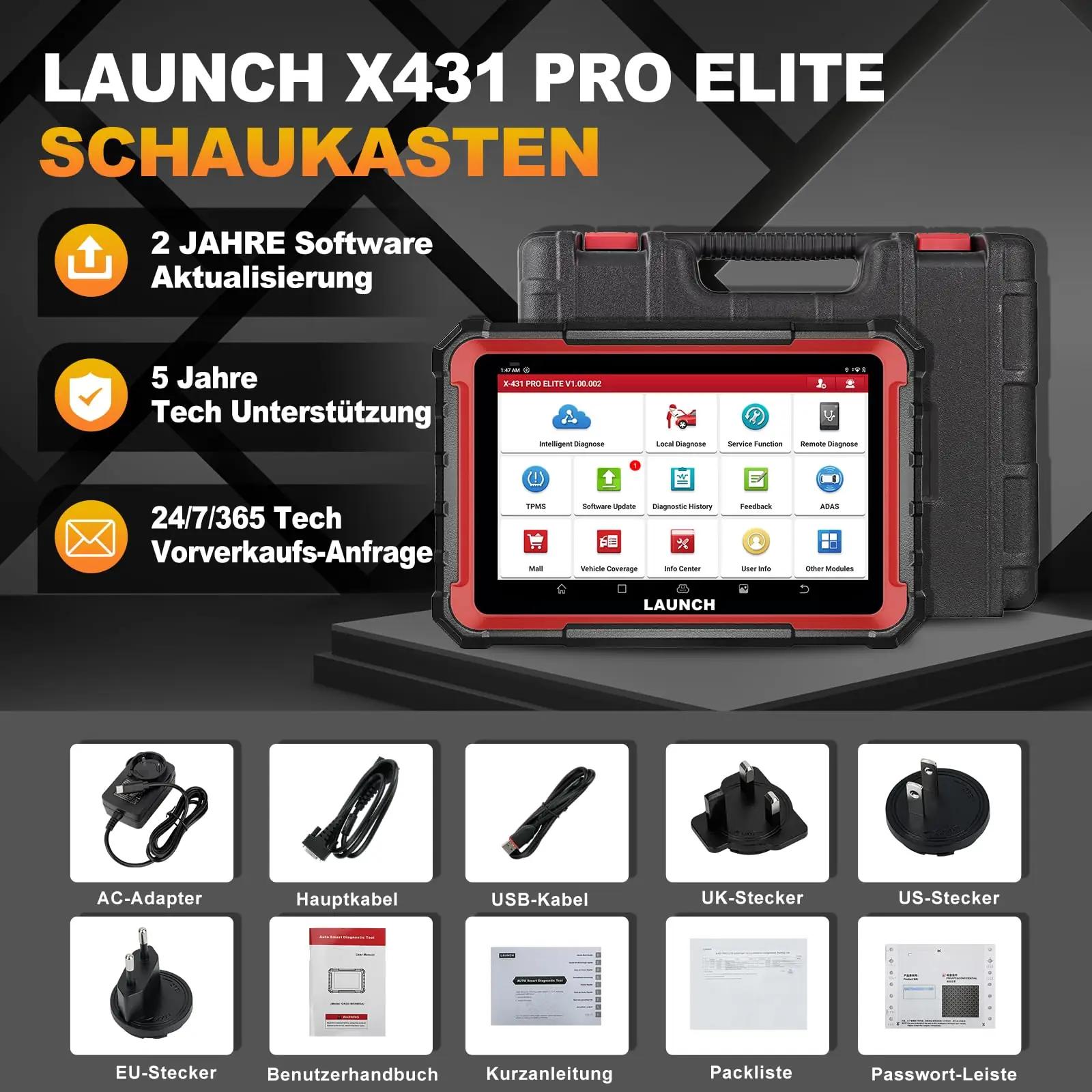 LAUNCH professionaalne X431 Pro Elite OBD2 koguauto diagnostika – pilt 9