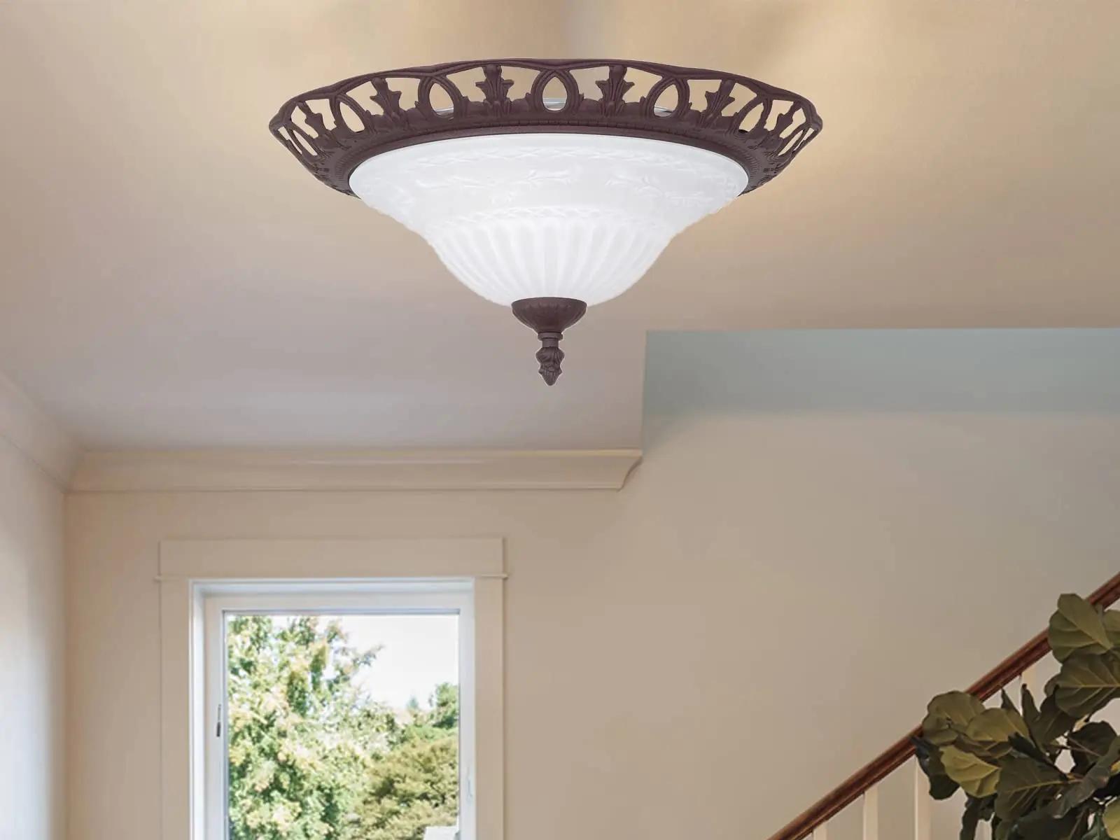 Trio Leuchten metallist laelamp Rustica — maalähedane valgustus – detailne vaade