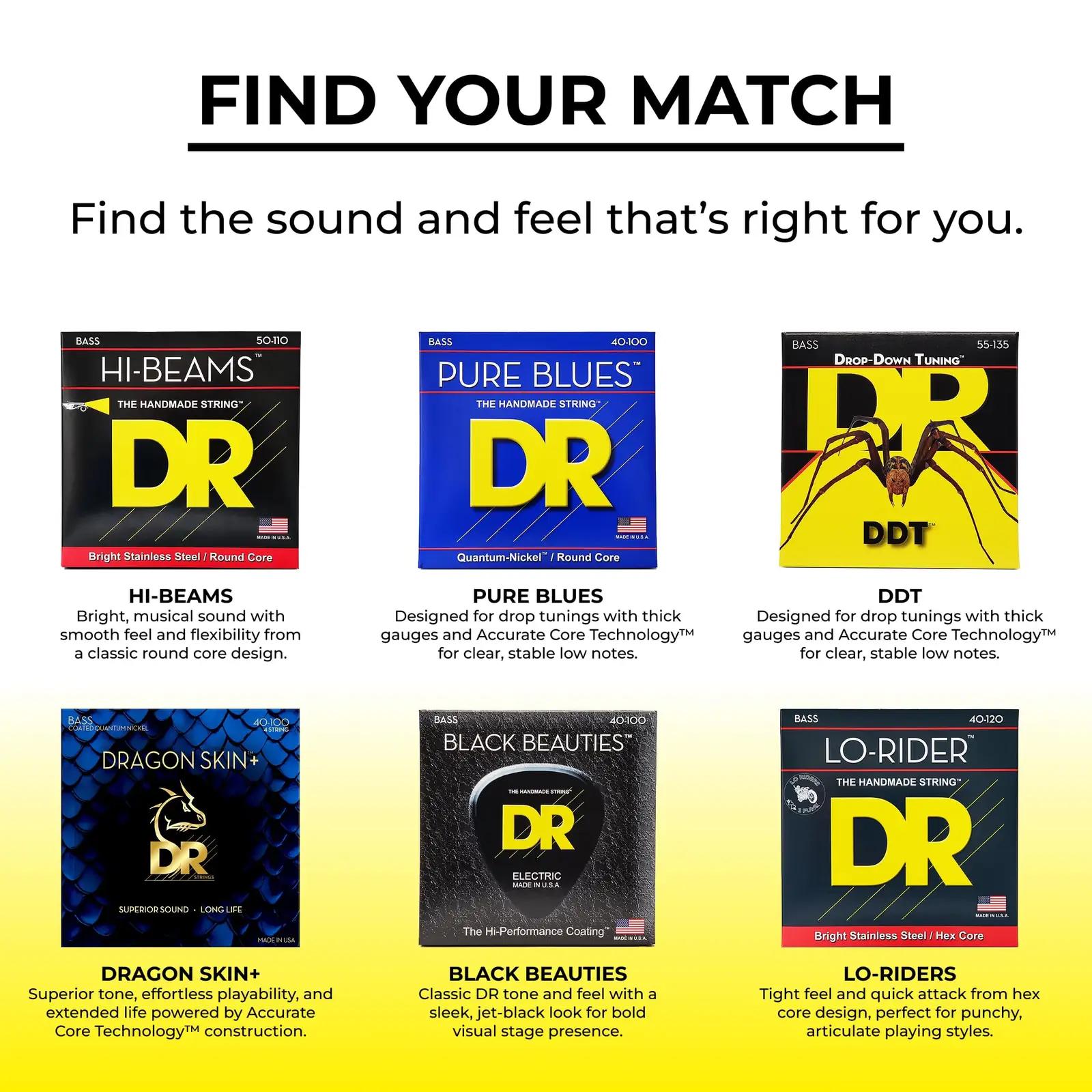 DR Strings nikeldatud terasest bassikeele komplekt – pilt 9